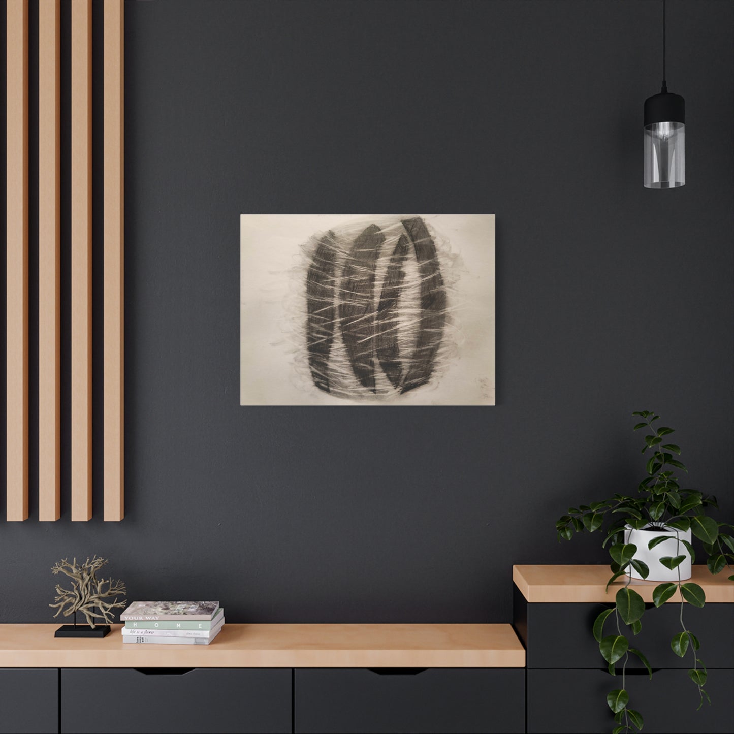 Line Drawing by Art Canvas Wall Art, Abstract Decor, Modern Home Design, Unique Gift for Art Lovers, Gallery Style Print