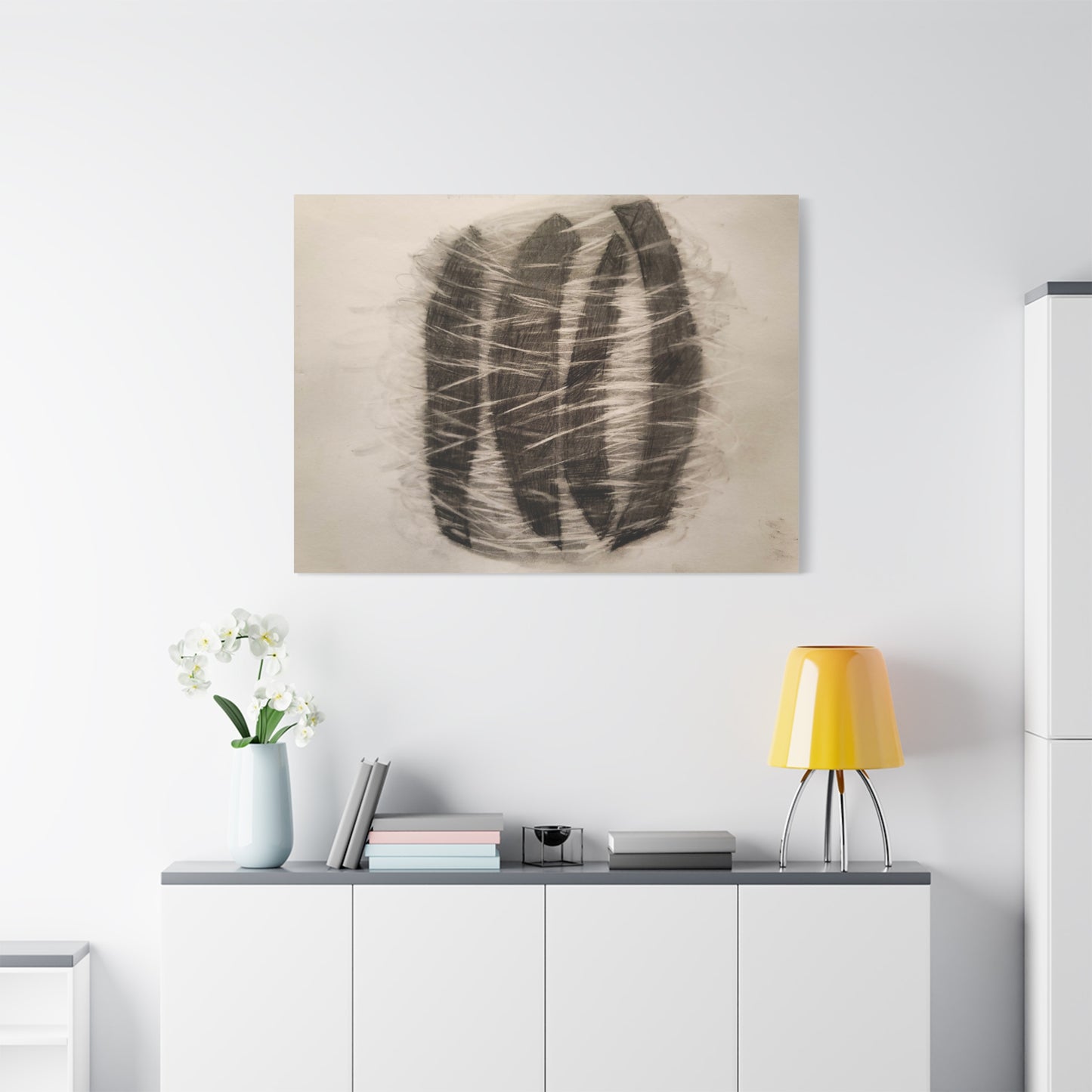Line Drawing by Art Canvas Wall Art, Abstract Decor, Modern Home Design, Unique Gift for Art Lovers, Gallery Style Print