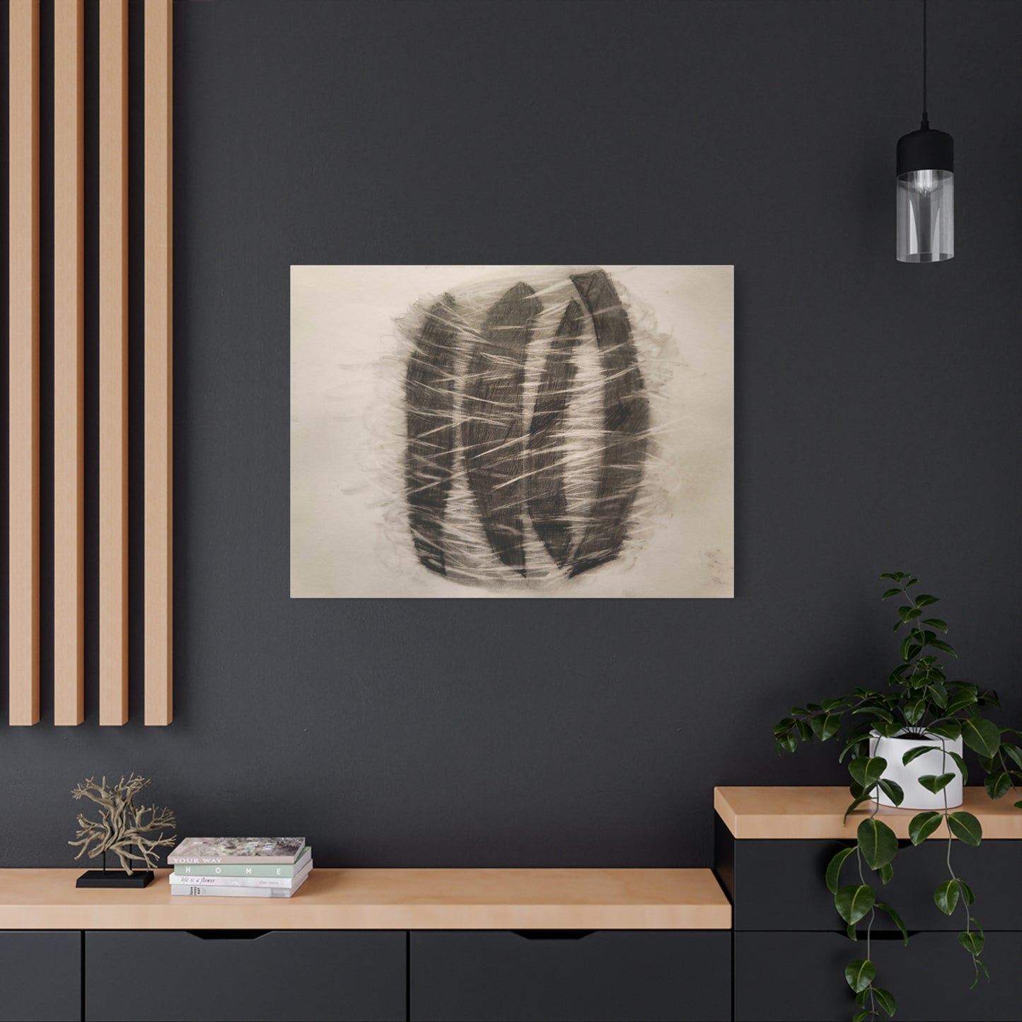 Line Drawing by Art Canvas Wall Art, Abstract Decor, Modern Home Design, Unique Gift for Art Lovers, Gallery Style Print