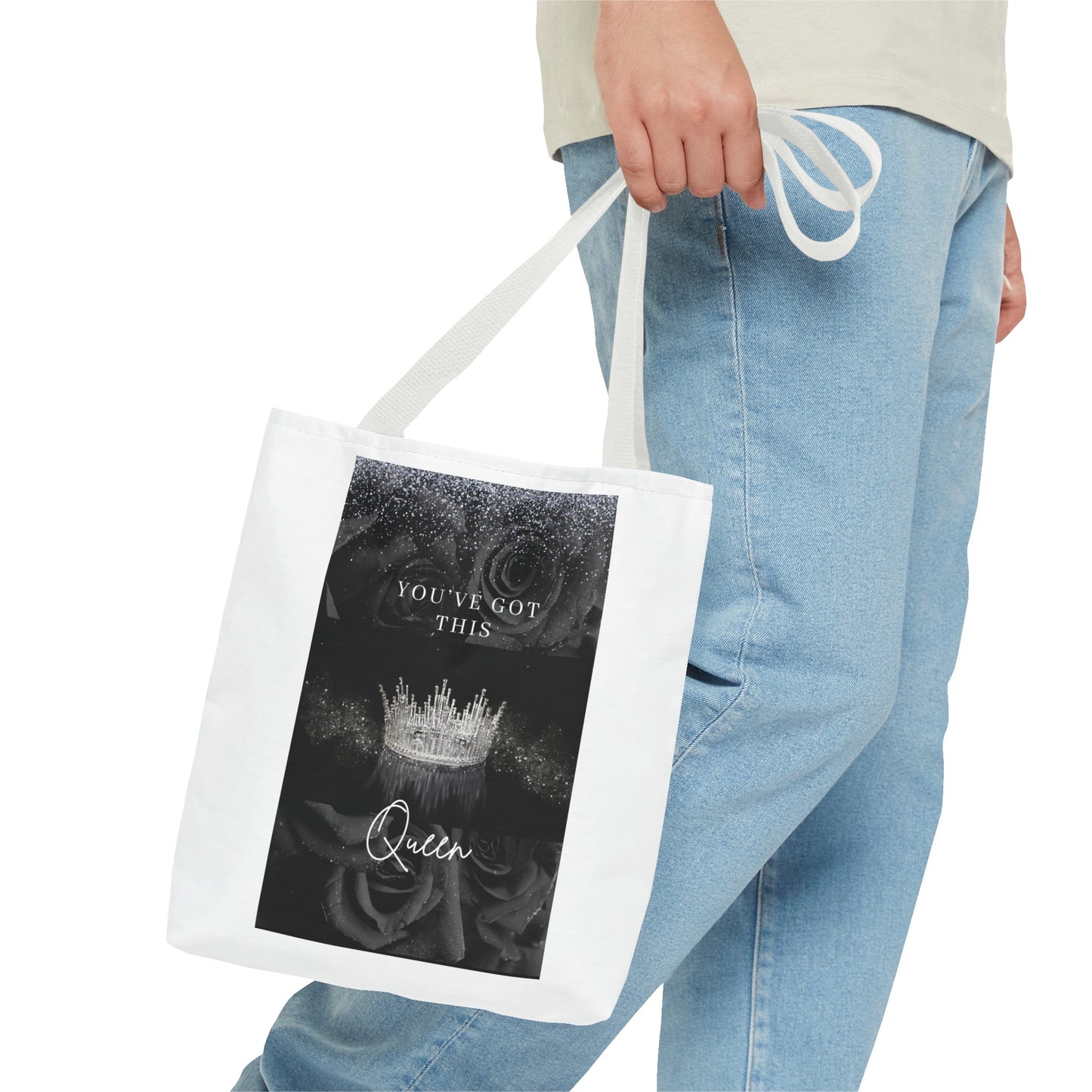 for her, mom, daughter, teen, college graduate Queen Tote Bag (AOP)