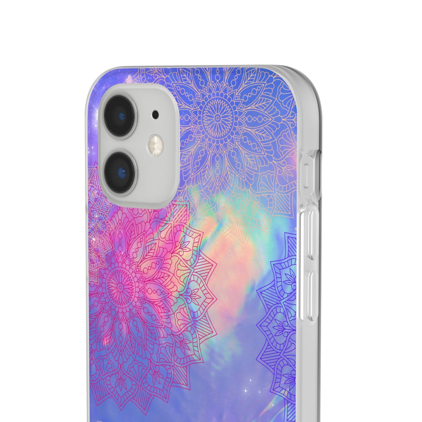 Clear , colorful, Mandala inspired phone Cases