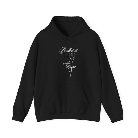 Black love of Ballet warm Hooded Sweatshirt hoodie for student teacher dancer