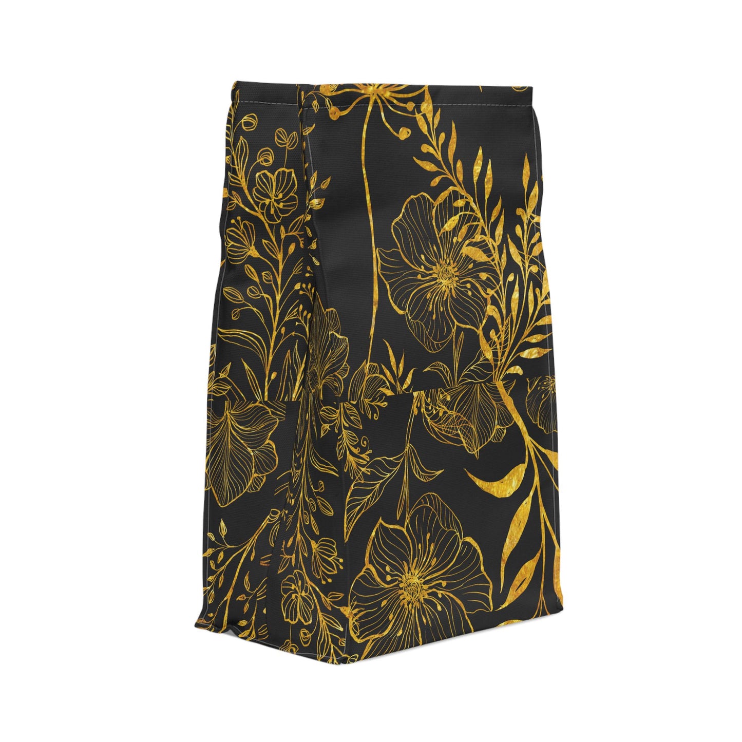 Gold floral Lunch Bag