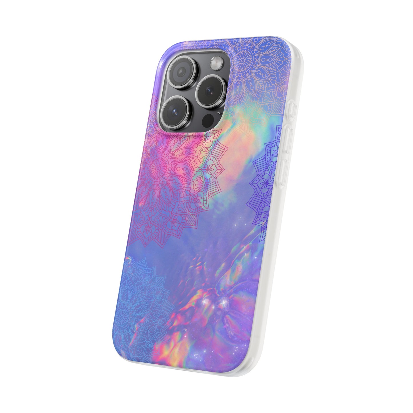 Clear , colorful, Mandala inspired phone Cases