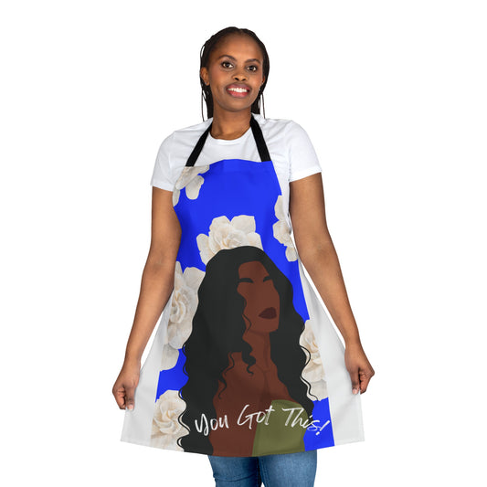 You got this apron with colorful image of contemporary woman