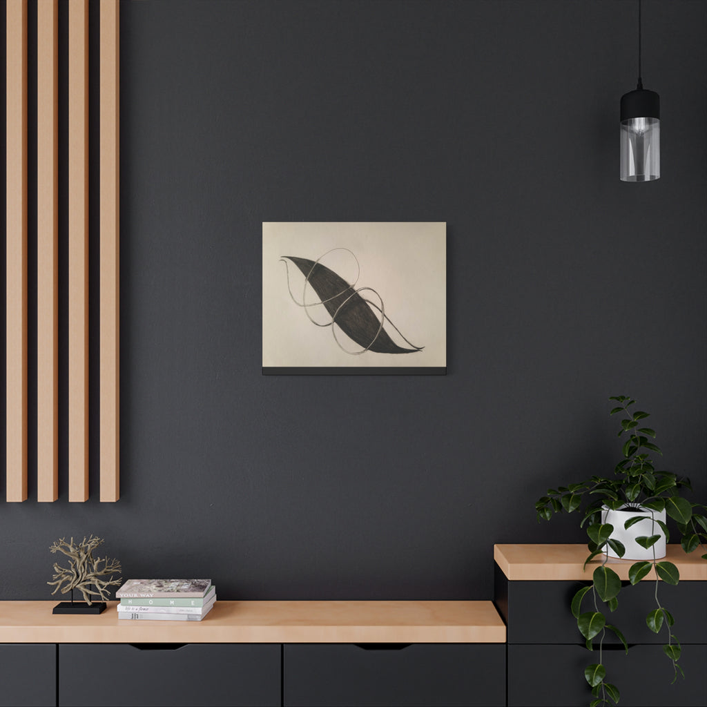 Abstract Leaf Canvas Art - Stretched Matte Decor, 1.25"