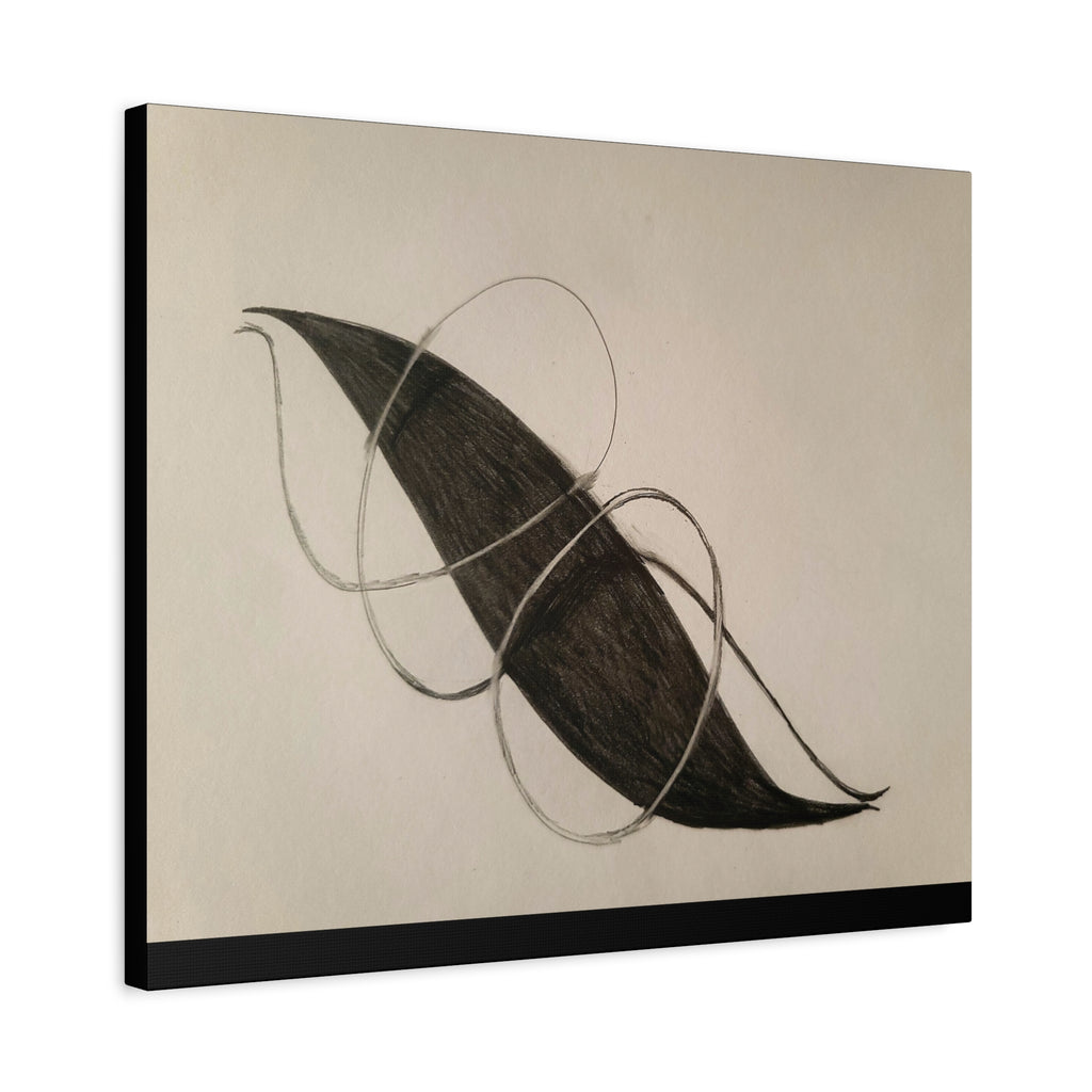 Abstract Leaf Canvas Art - Stretched Matte Decor, 1.25"