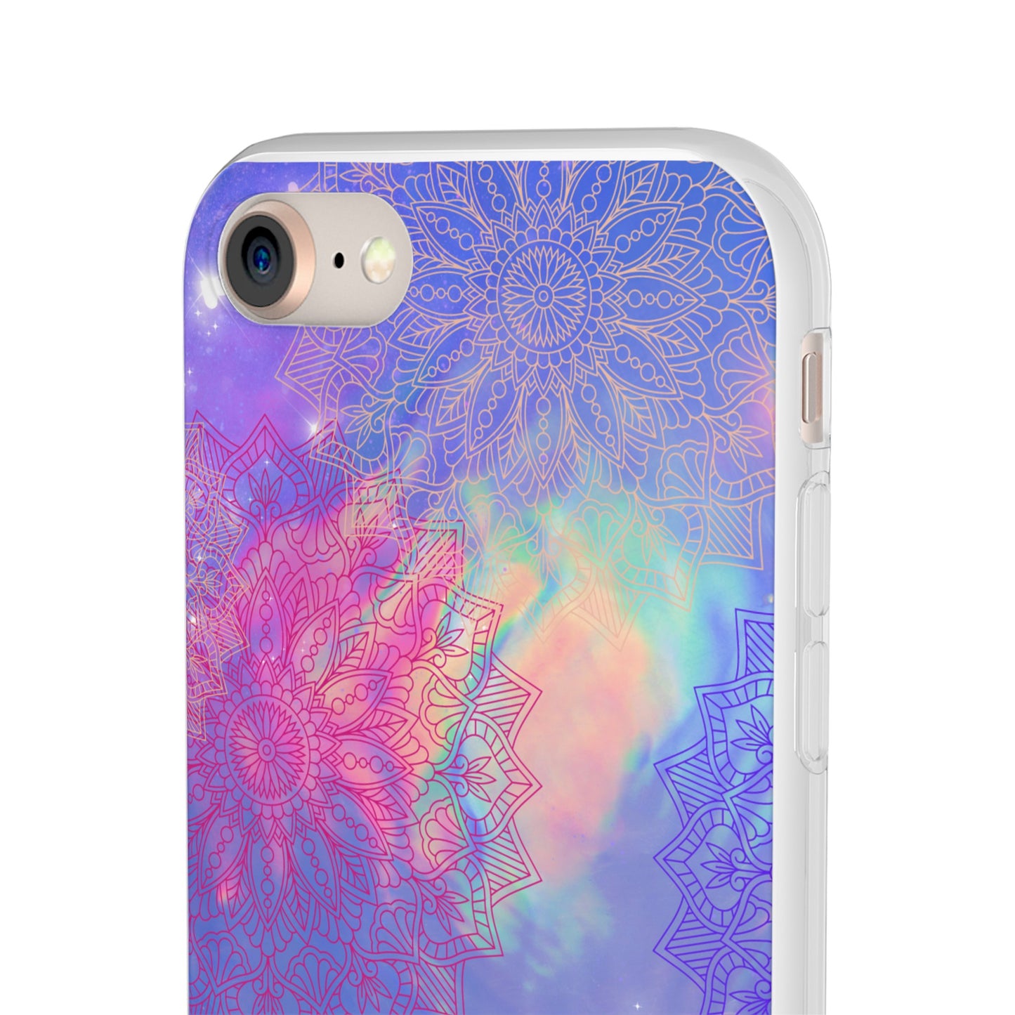 Clear , colorful, Mandala inspired phone Cases