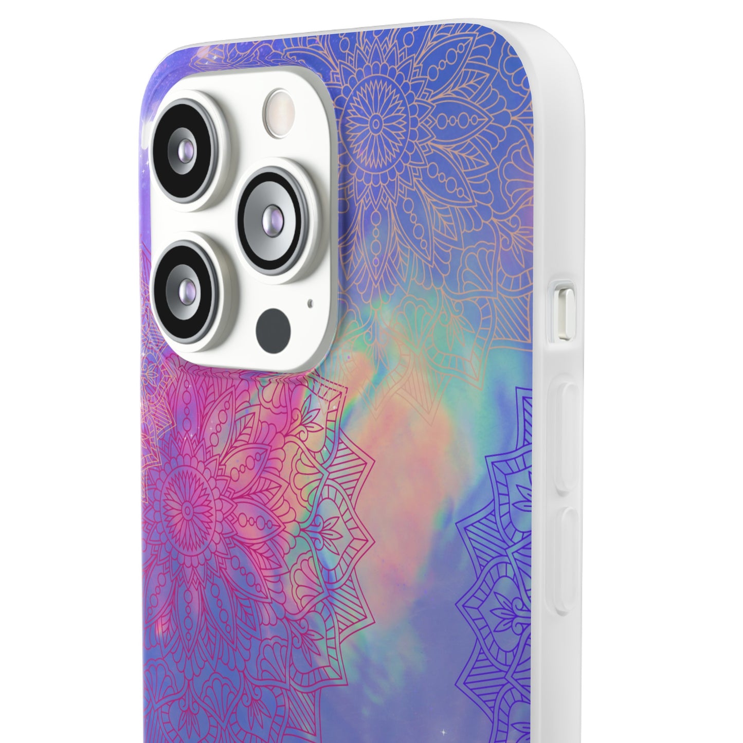 Clear , colorful, Mandala inspired phone Cases