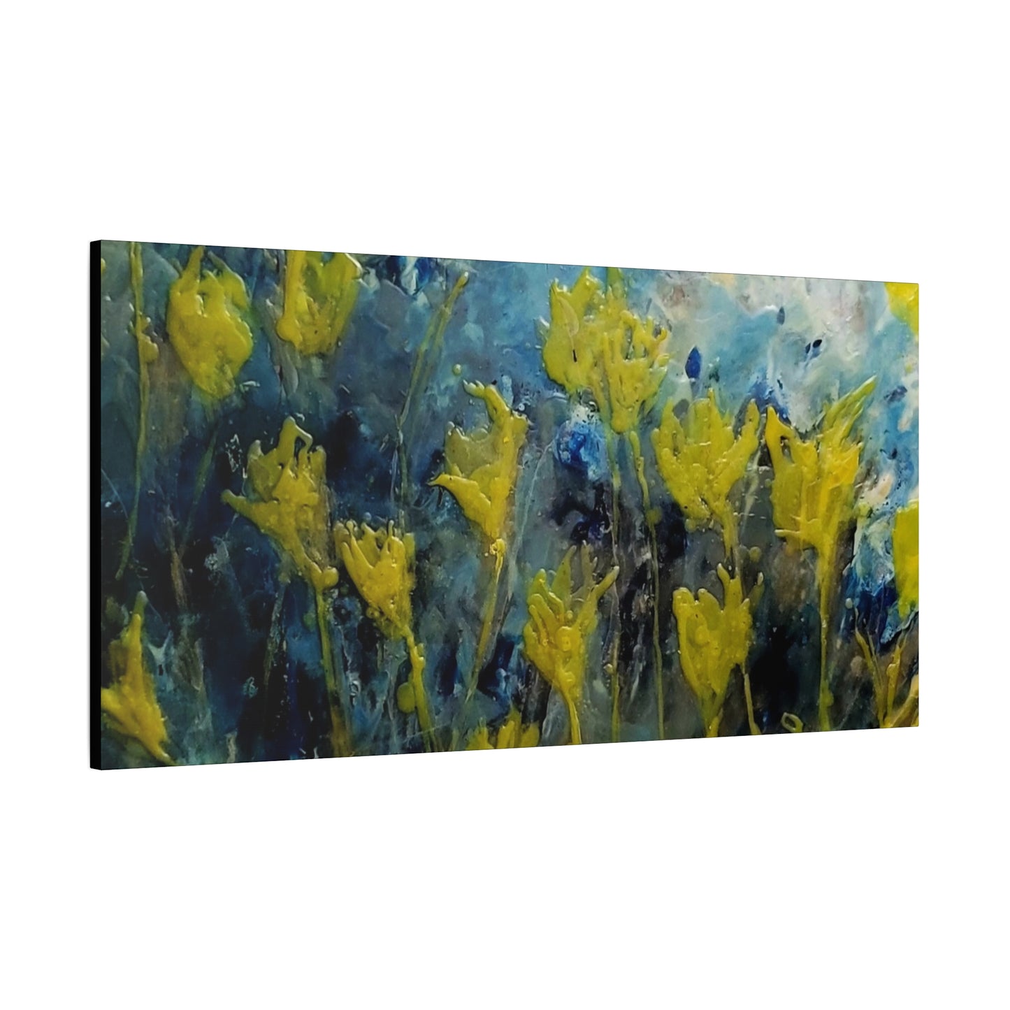 Vibrant Floral Canvas Wall Art - Stretched Matte Print for Home Decor