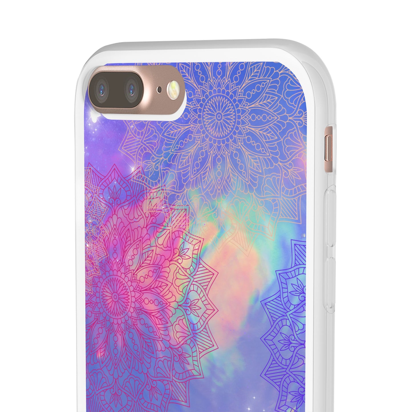 Clear , colorful, Mandala inspired phone Cases