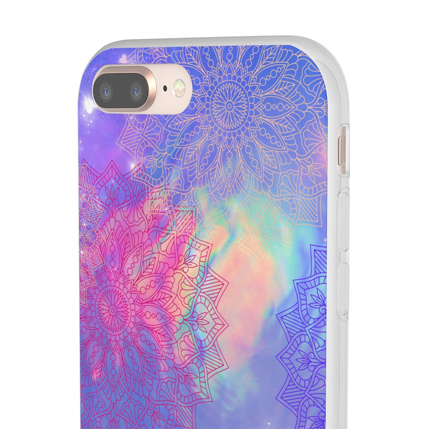 Clear , colorful, Mandala inspired phone Cases