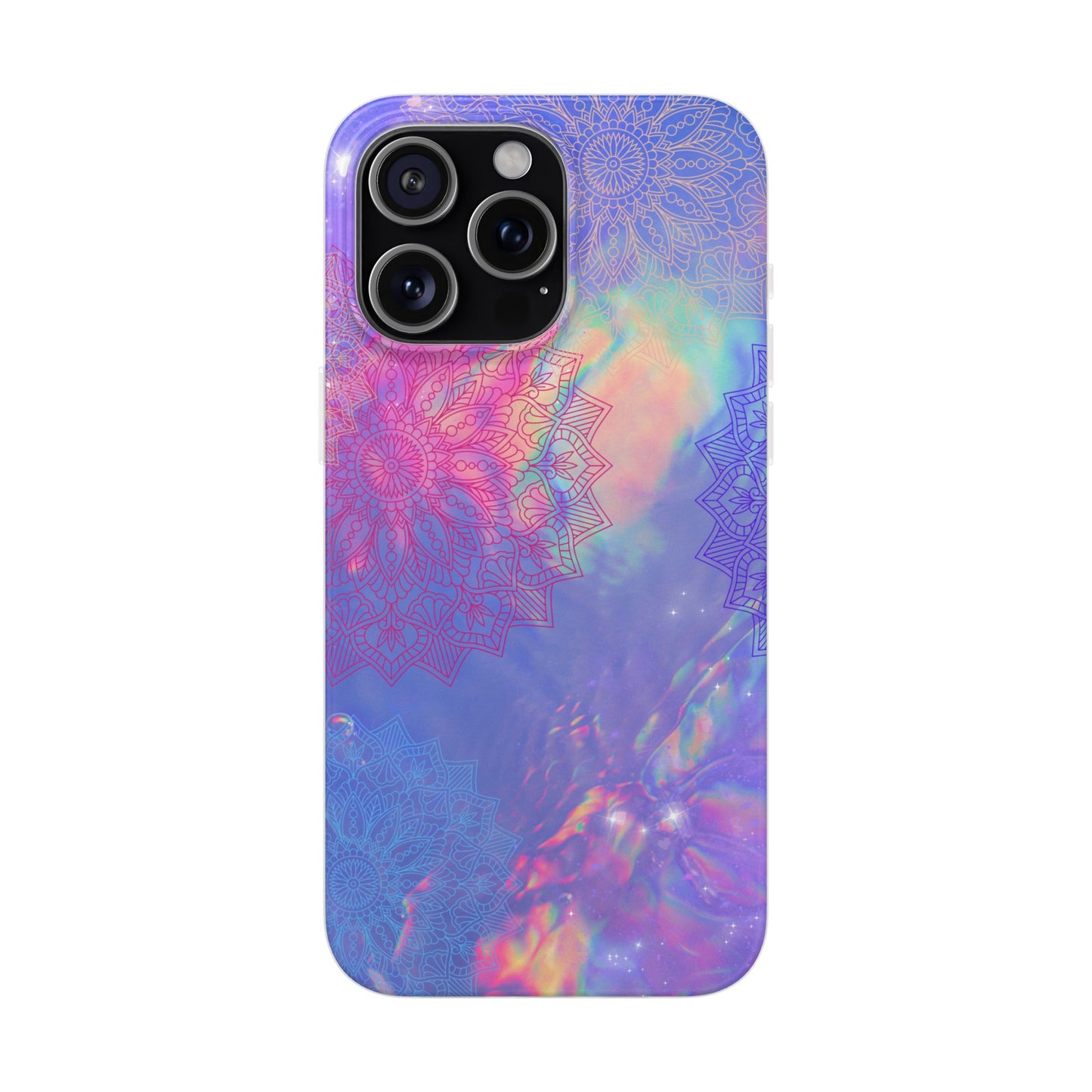 Clear , colorful, Mandala inspired phone Cases