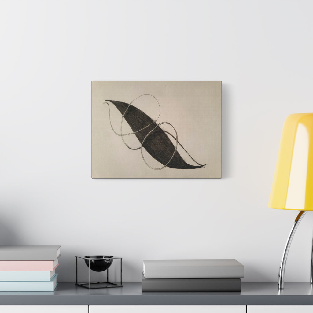 Abstract Leaf Canvas Art - Stretched Matte Decor, 1.25"