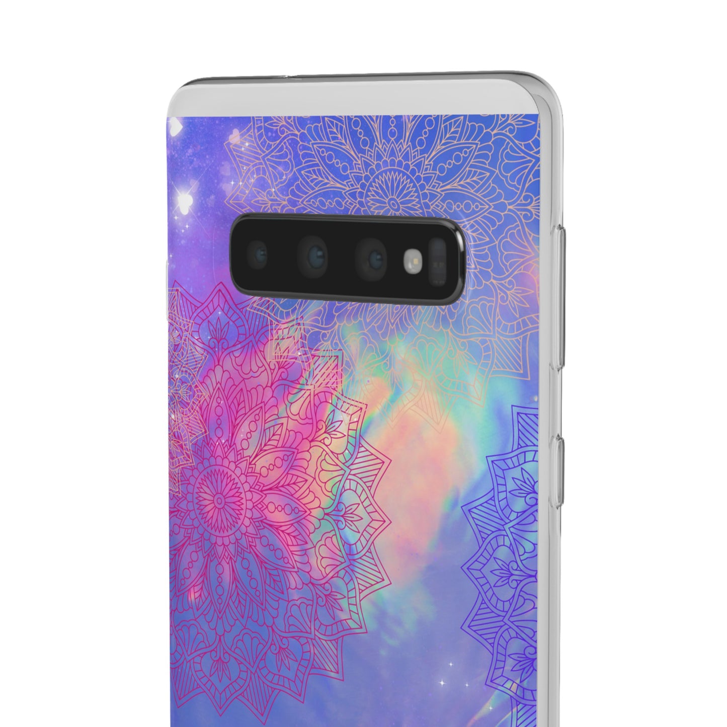 Clear , colorful, Mandala inspired phone Cases