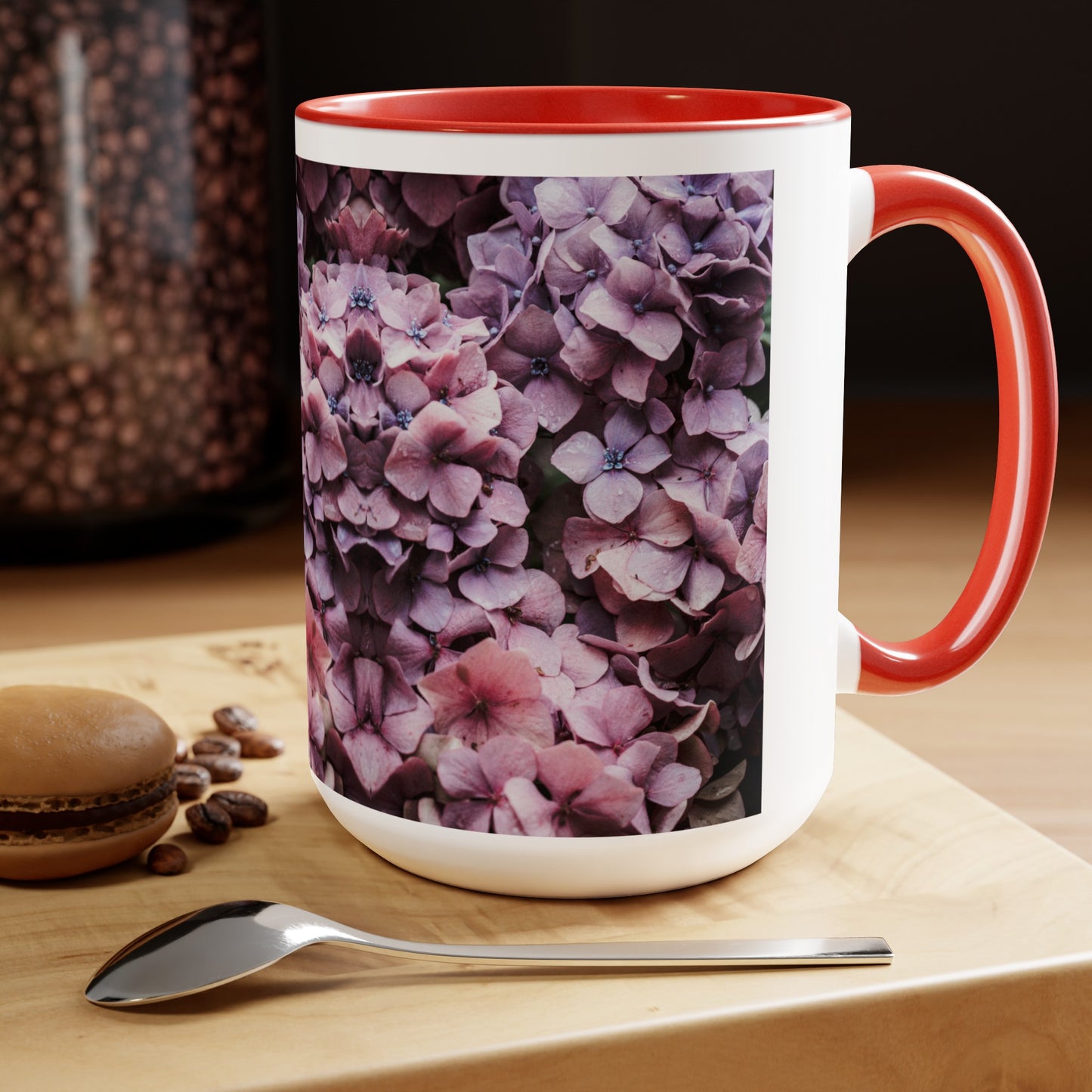 Stunning floral-inspired coffee mug, 15oz