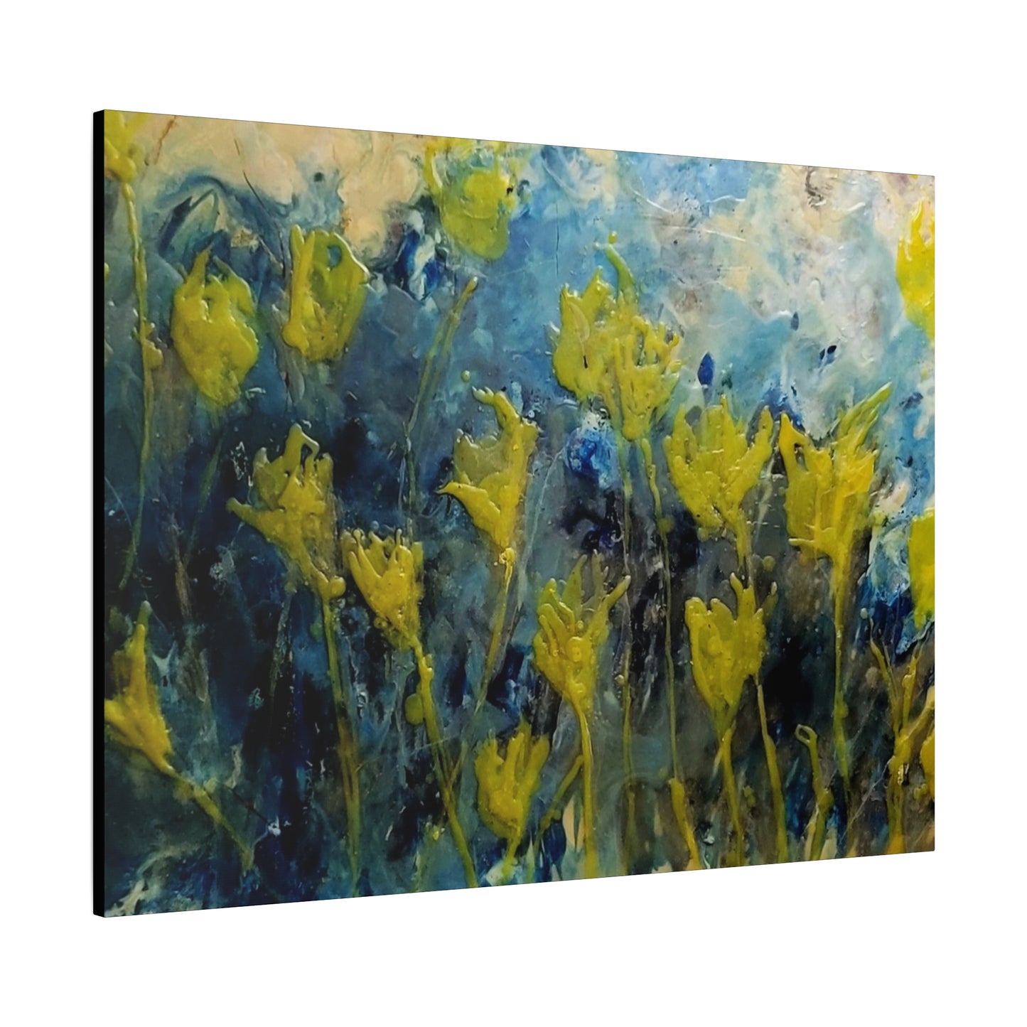 Vibrant Floral Canvas Wall Art - Stretched Matte Print for Home Decor