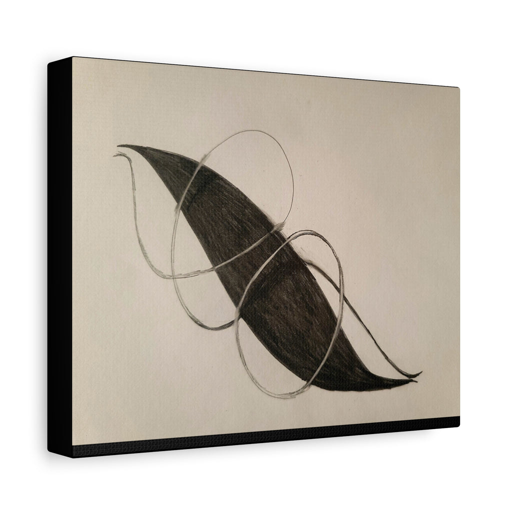 Abstract Leaf Canvas Art - Stretched Matte Decor, 1.25"