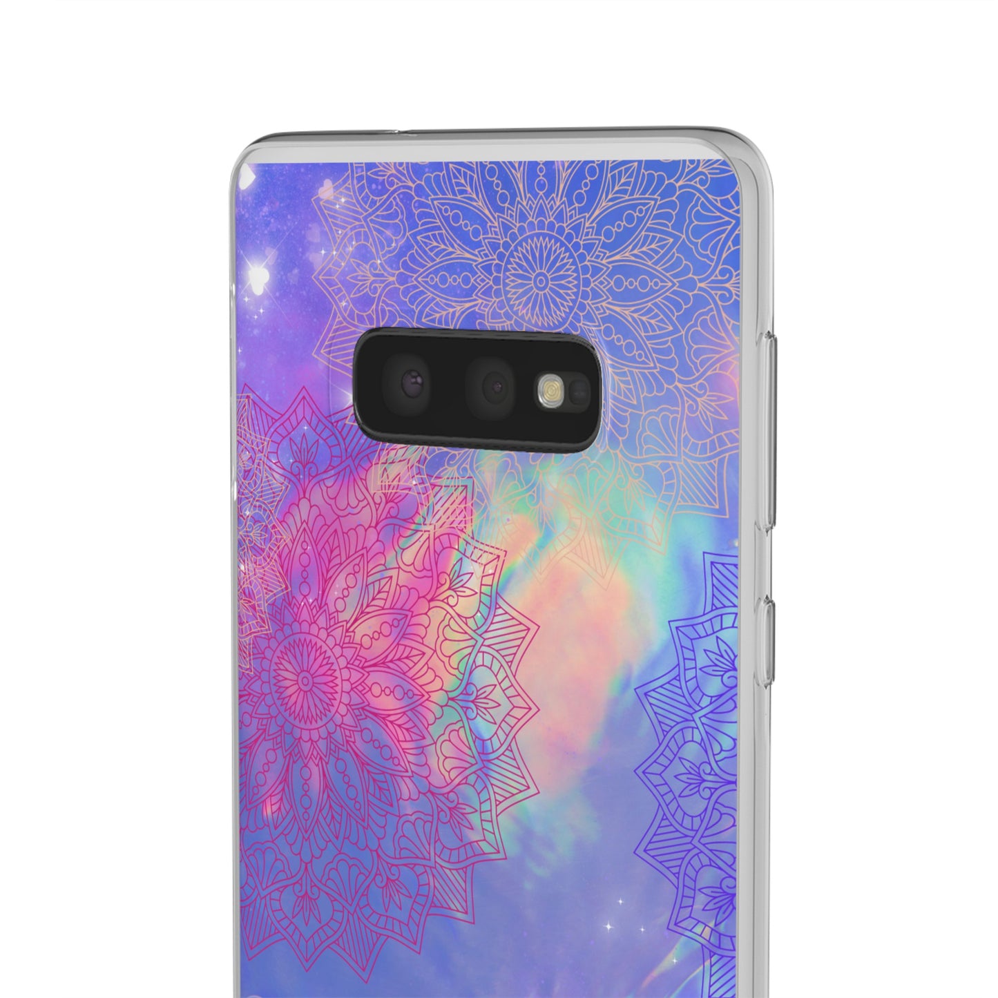 Clear , colorful, Mandala inspired phone Cases