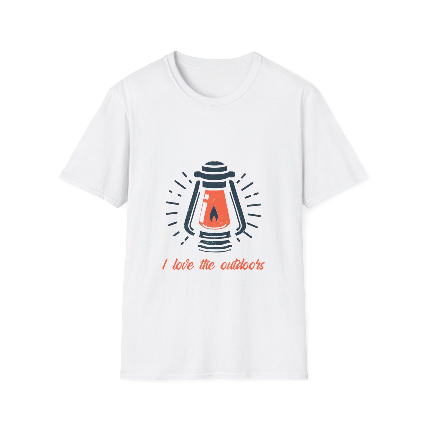 LOVE NATURE, HIKING, CAMPING T-Shirt with an outdoor lantern, scouts, all  theme