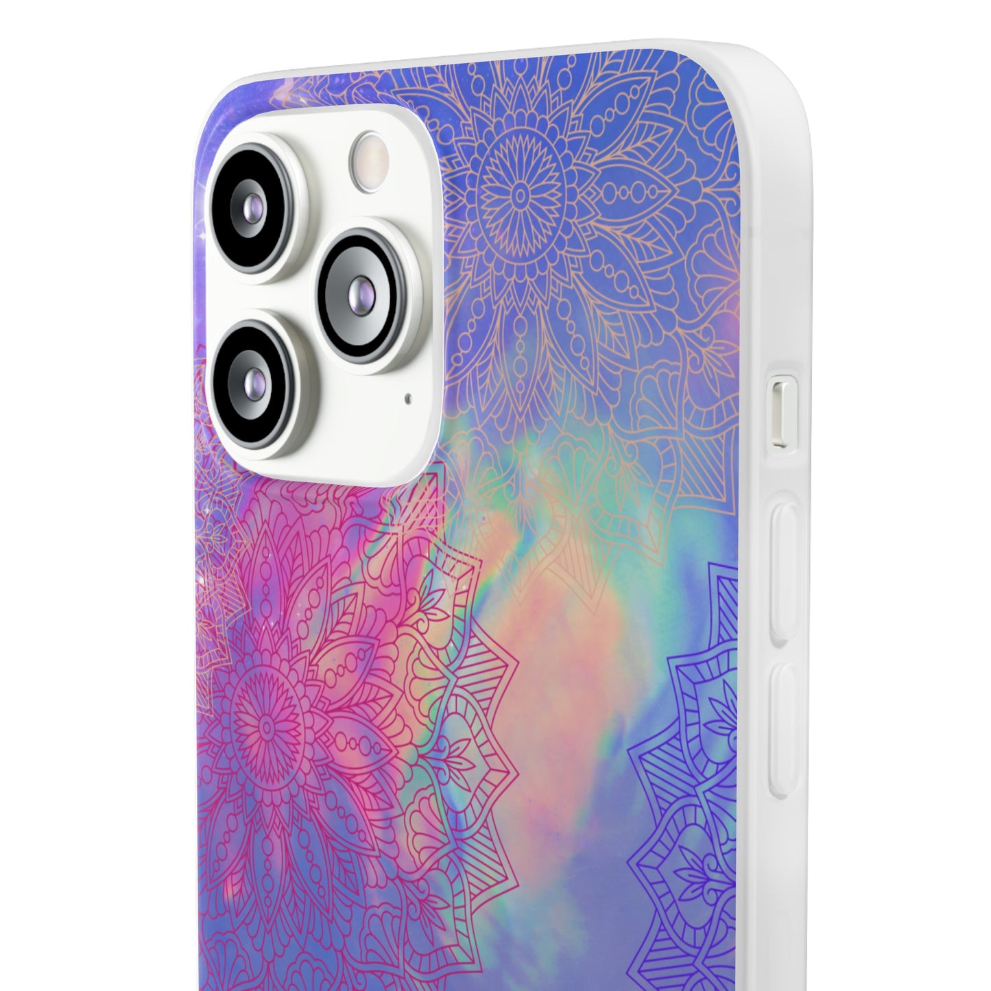 Clear , colorful, Mandala inspired phone Cases