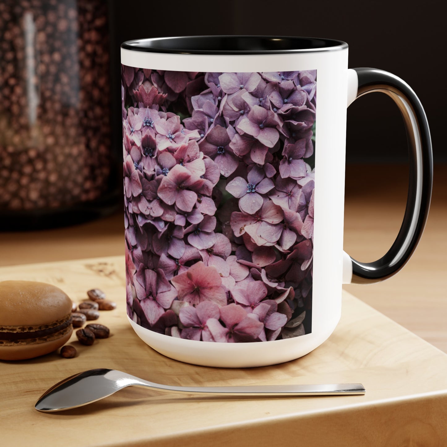 Stunning floral-inspired coffee mug, 15oz