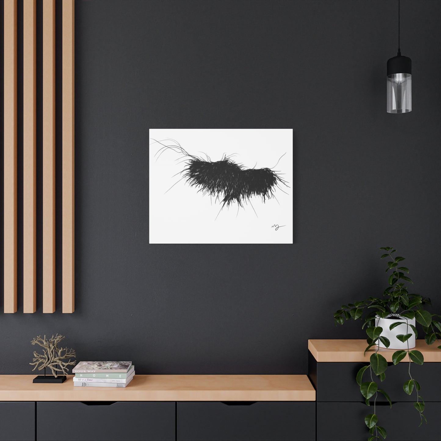 Canvas Print - Abstract Line Drawing Birds in Flight by Lisa Jennings