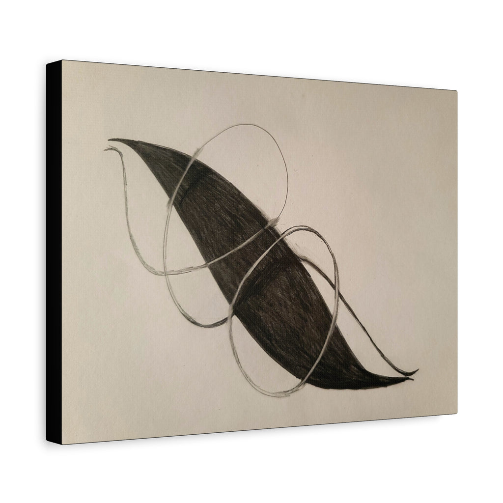 Abstract Leaf Canvas Art - Stretched Matte Decor, 1.25"