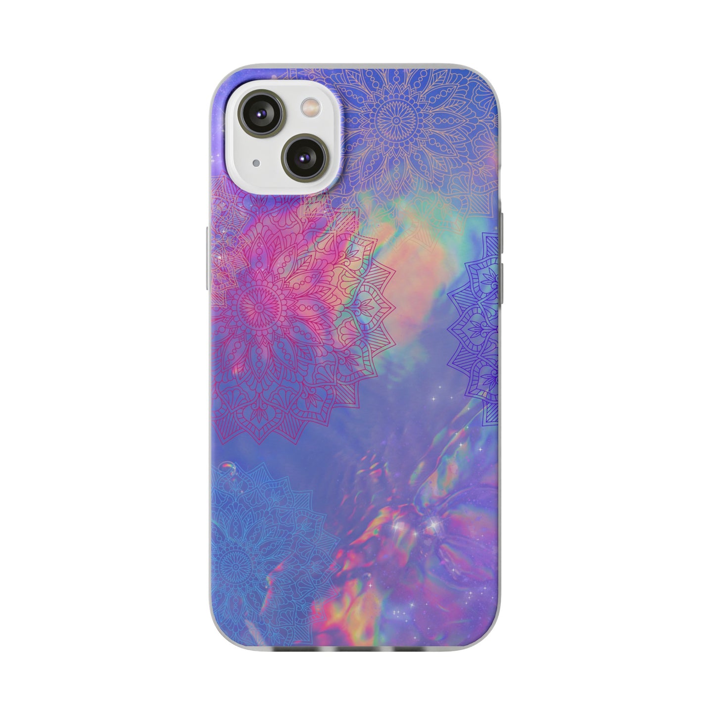 Clear , colorful, Mandala inspired phone Cases