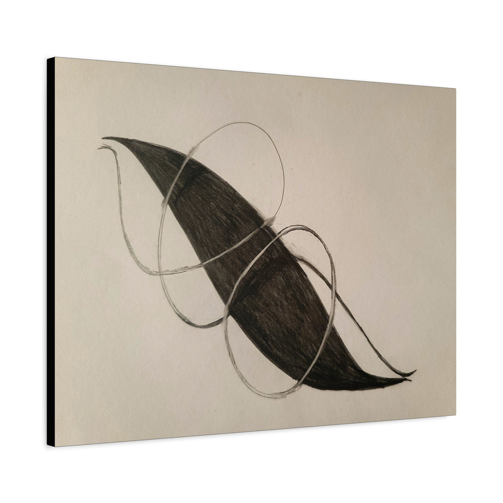 Abstract Leaf Canvas Art - Stretched Matte Decor, 1.25"