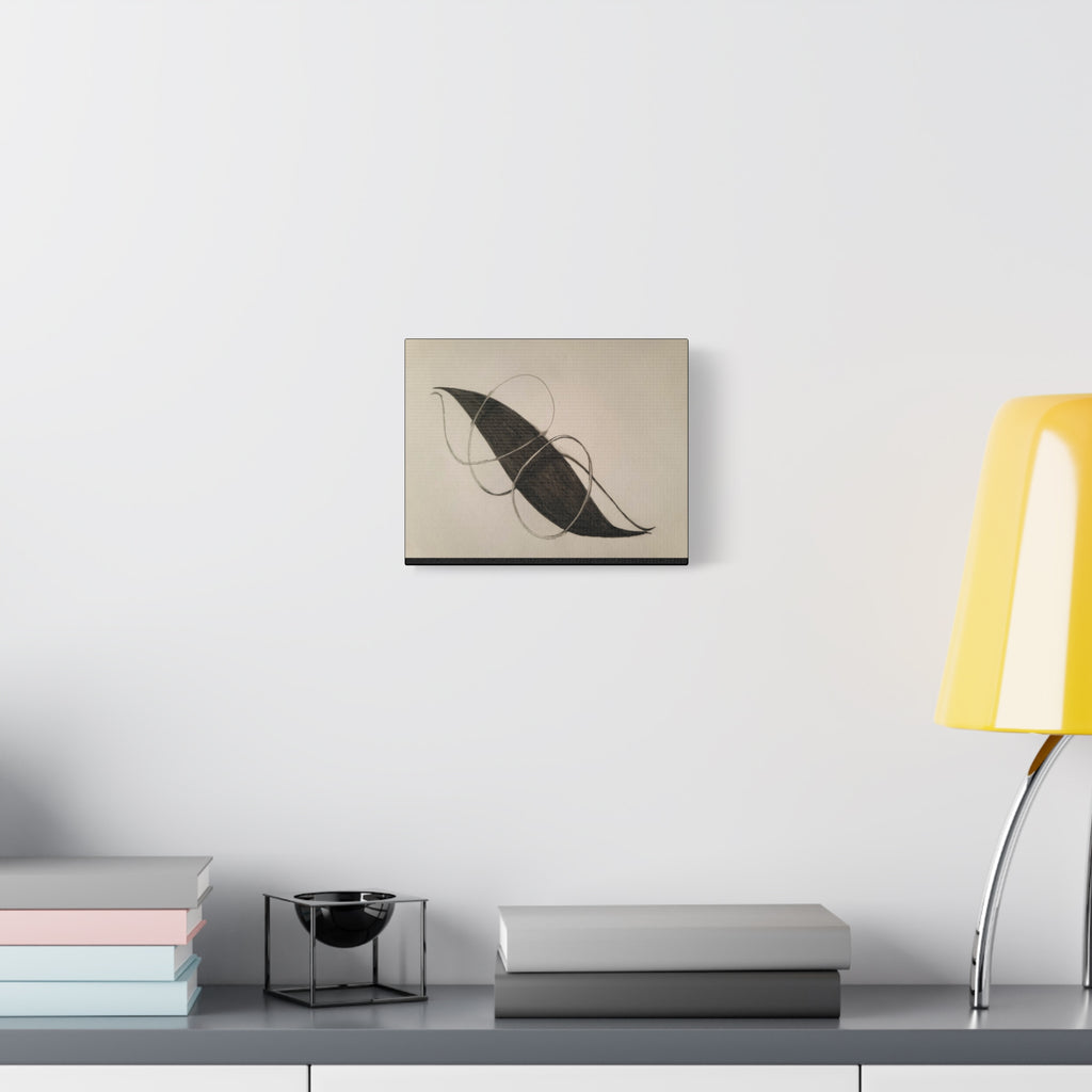 Abstract Leaf Canvas Art - Stretched Matte Decor, 1.25"