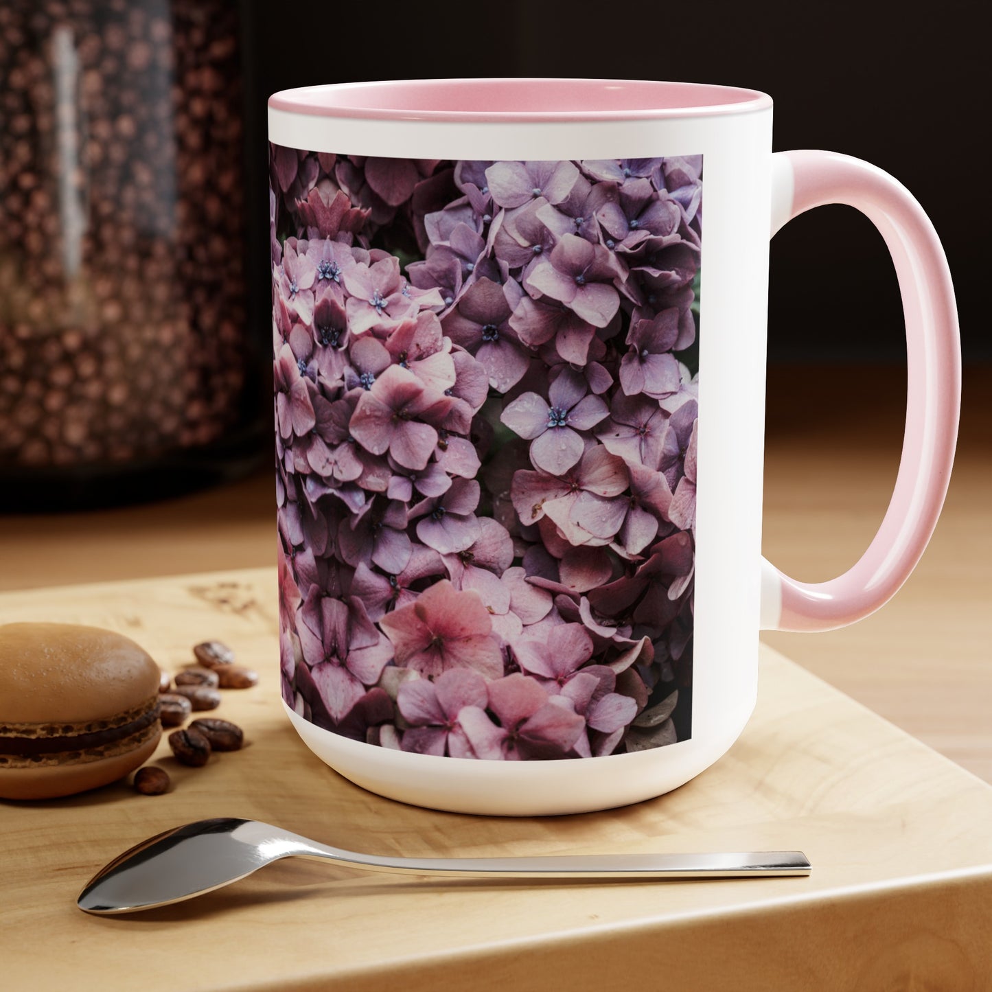 Stunning floral-inspired coffee mug, 15oz