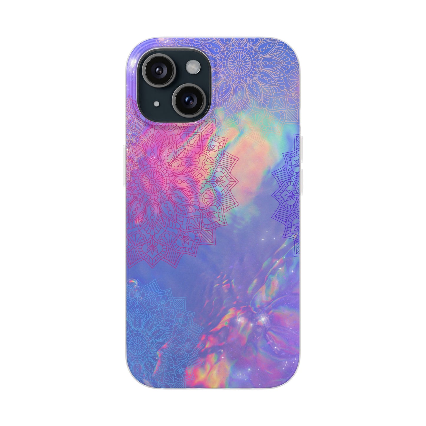 Clear , colorful, Mandala inspired phone Cases