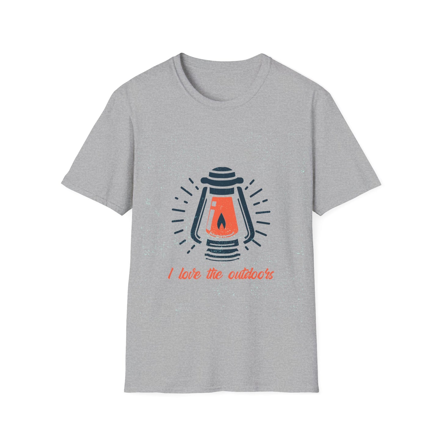 LOVE NATURE, HIKING, CAMPING T-Shirt with an outdoor lantern, scouts, all  theme