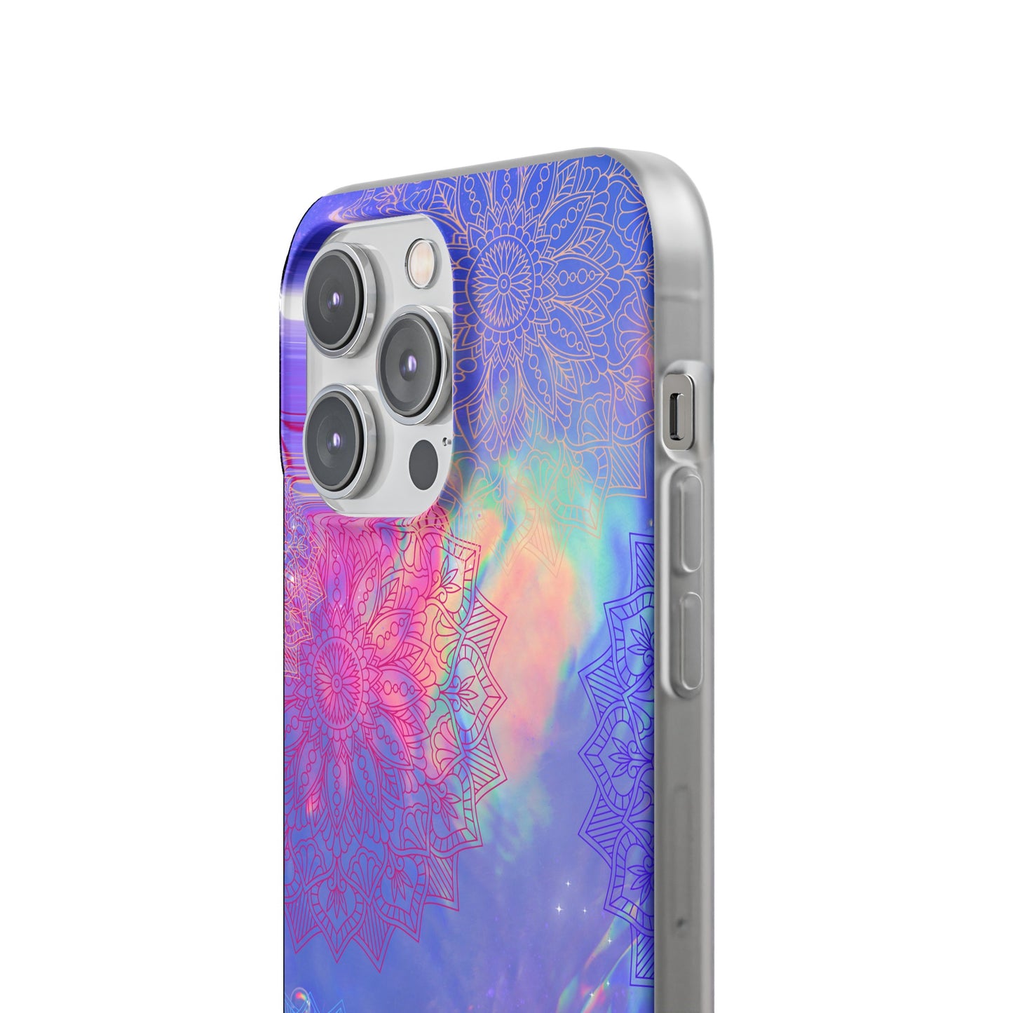 Clear , colorful, Mandala inspired phone Cases