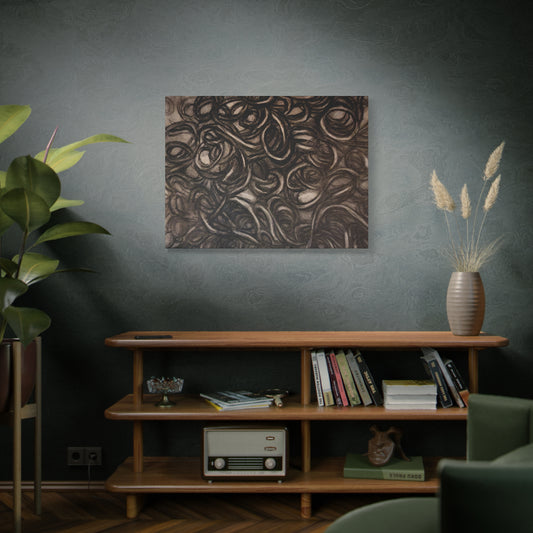 Nature Drawing by Lisa Jennings-Abstract Swirl Matte Canvas Wall Art