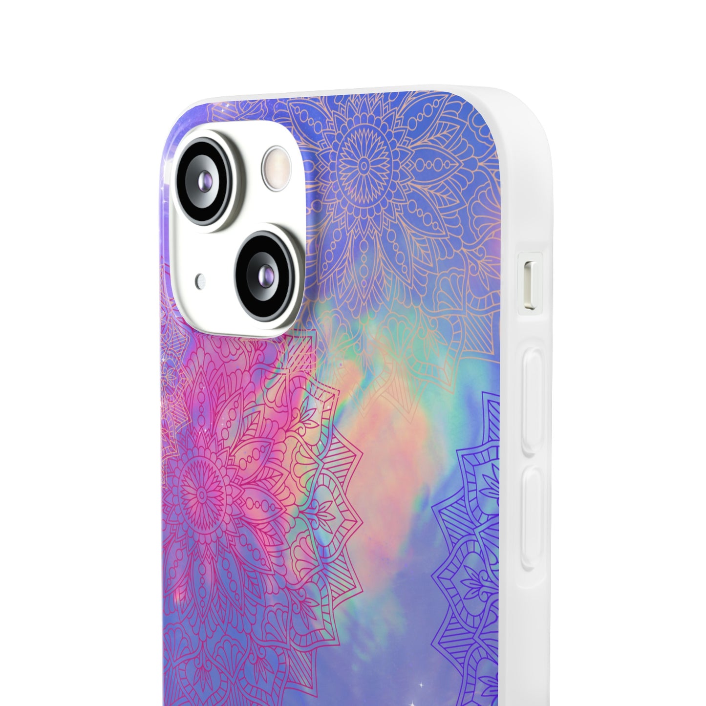 Clear , colorful, Mandala inspired phone Cases