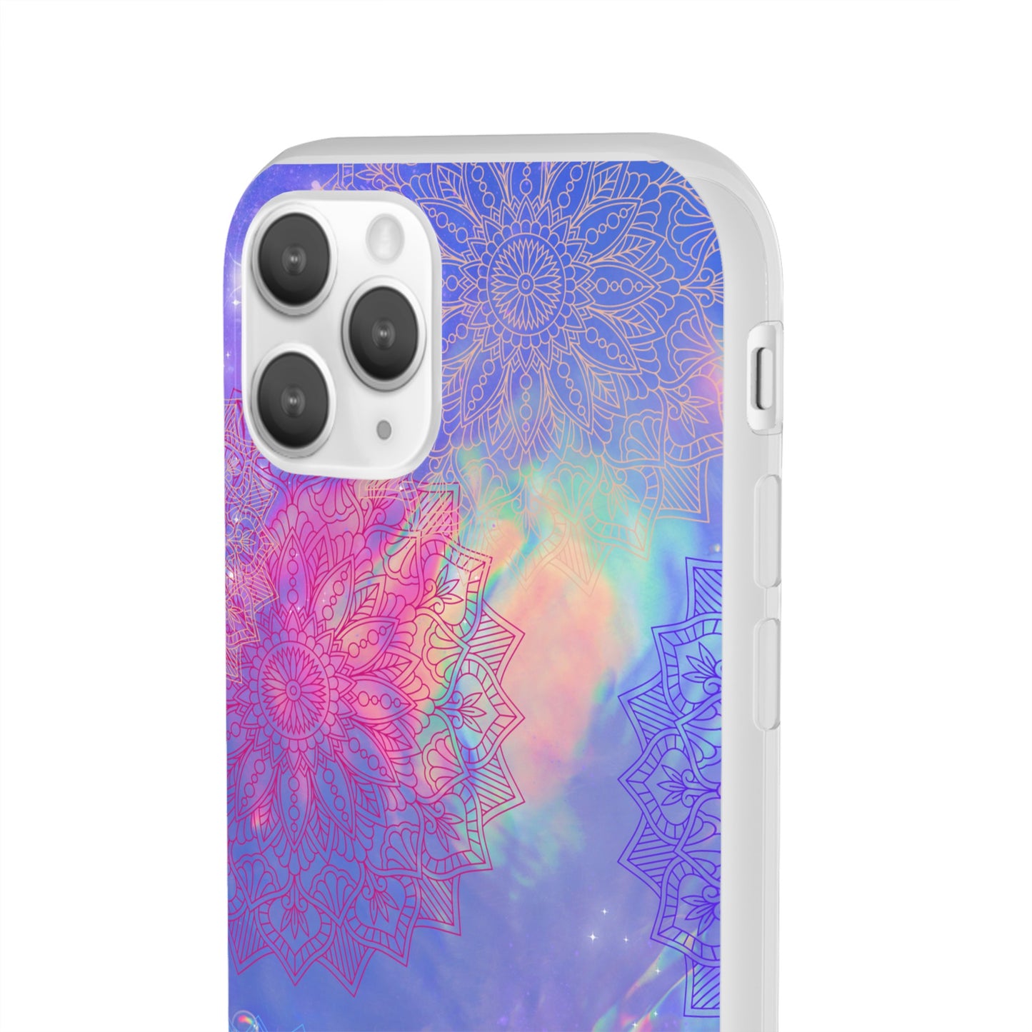 Clear , colorful, Mandala inspired phone Cases