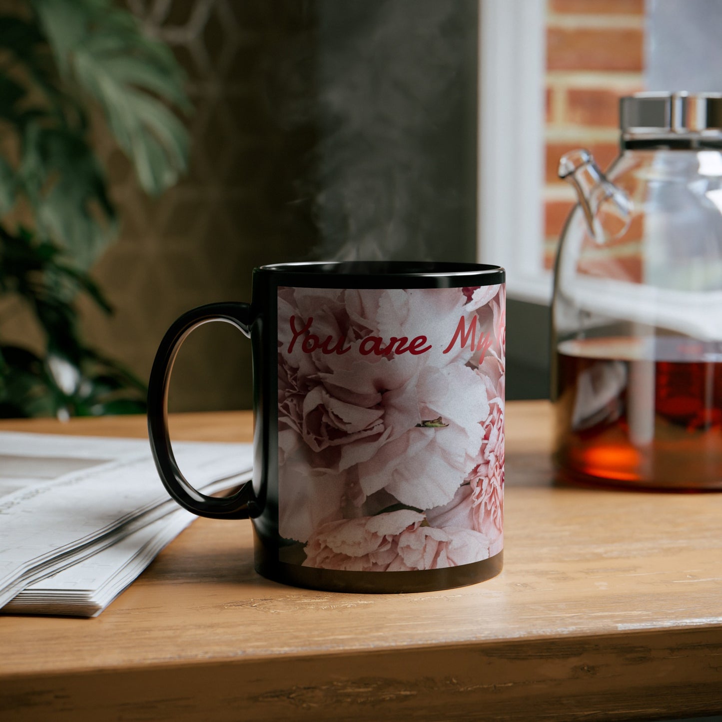 Favorite Teacher- Black Floral Mug (11oz, 15oz)