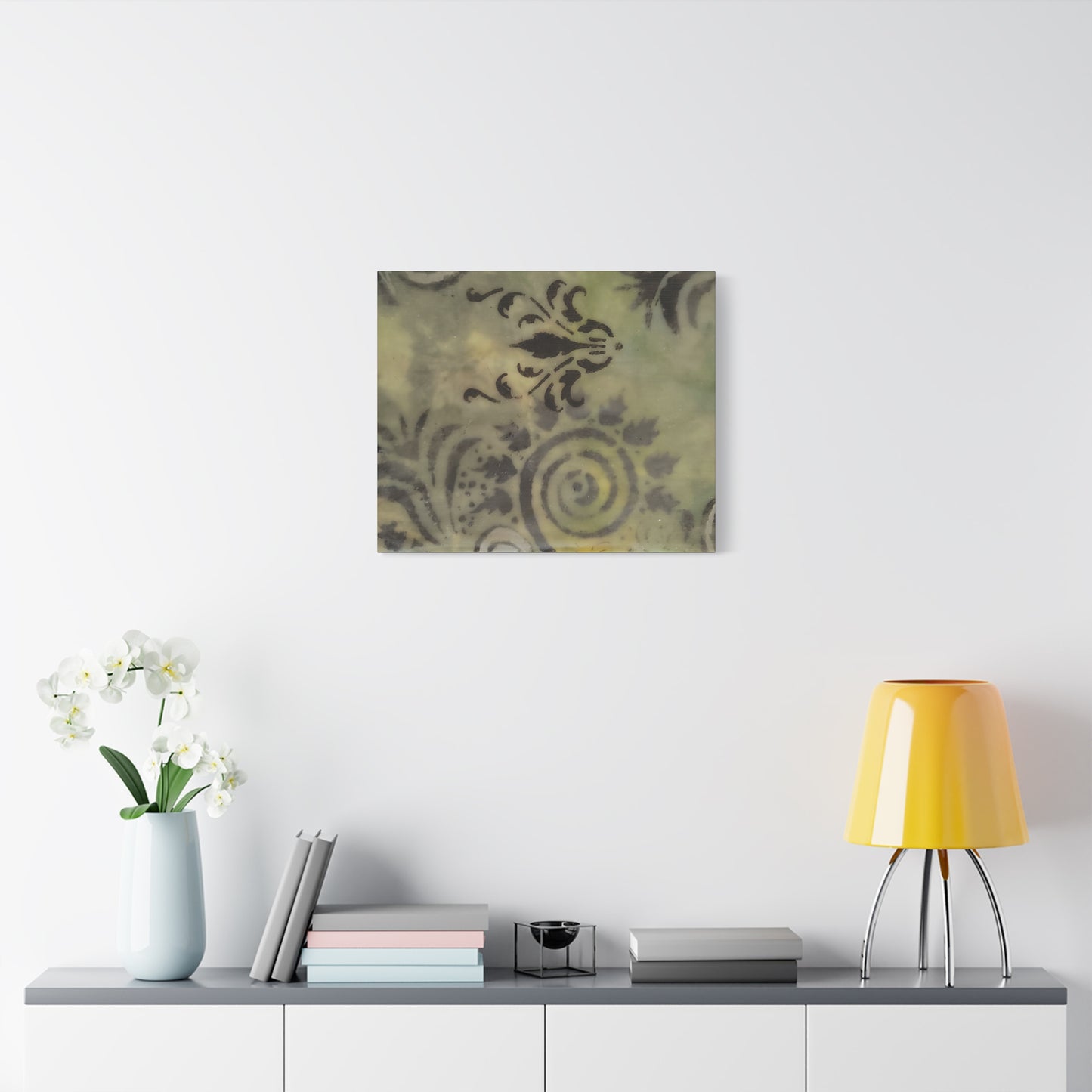 Nature-Inspired Stretched Canvas Art - Elegant Swirls and Patterns