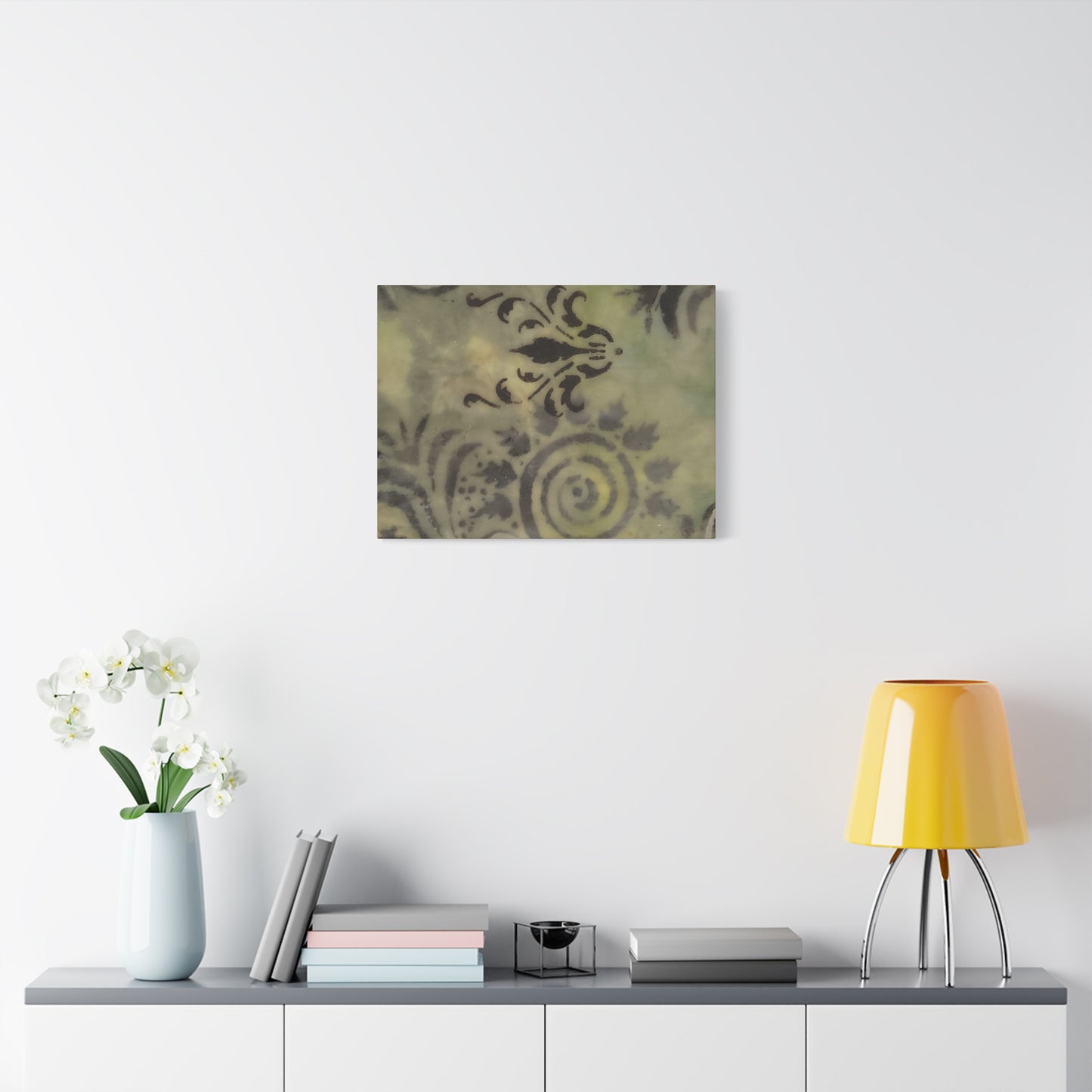 Nature-Inspired Stretched Canvas Art - Elegant Swirls and Patterns