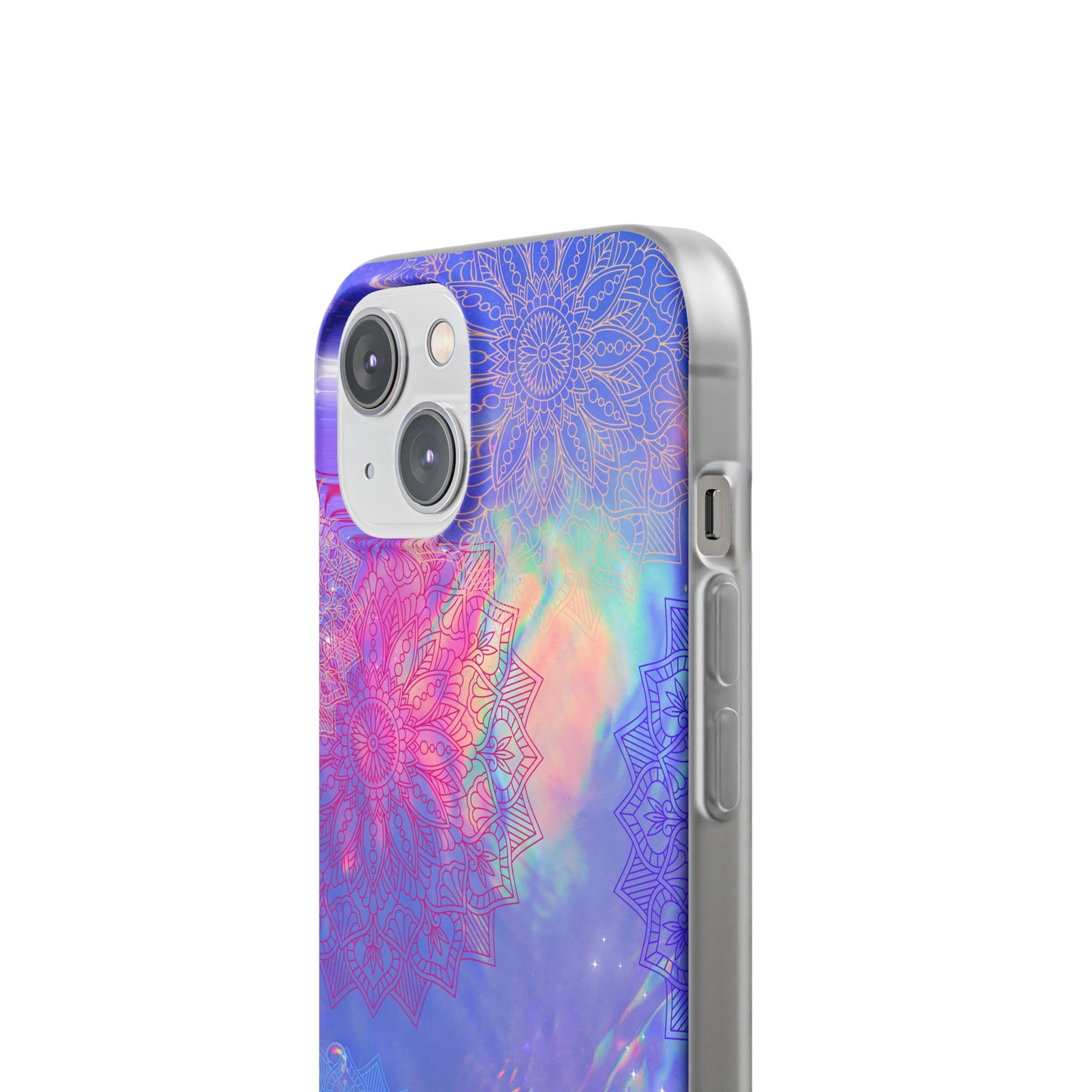 Clear , colorful, Mandala inspired phone Cases