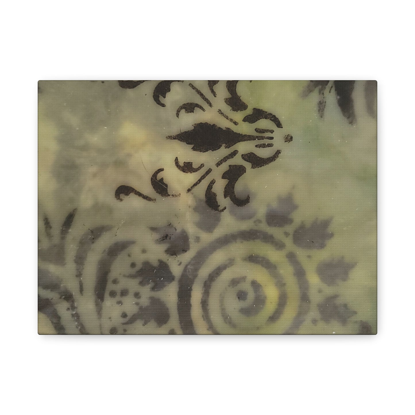 Nature-Inspired Stretched Canvas Art - Elegant Swirls and Patterns