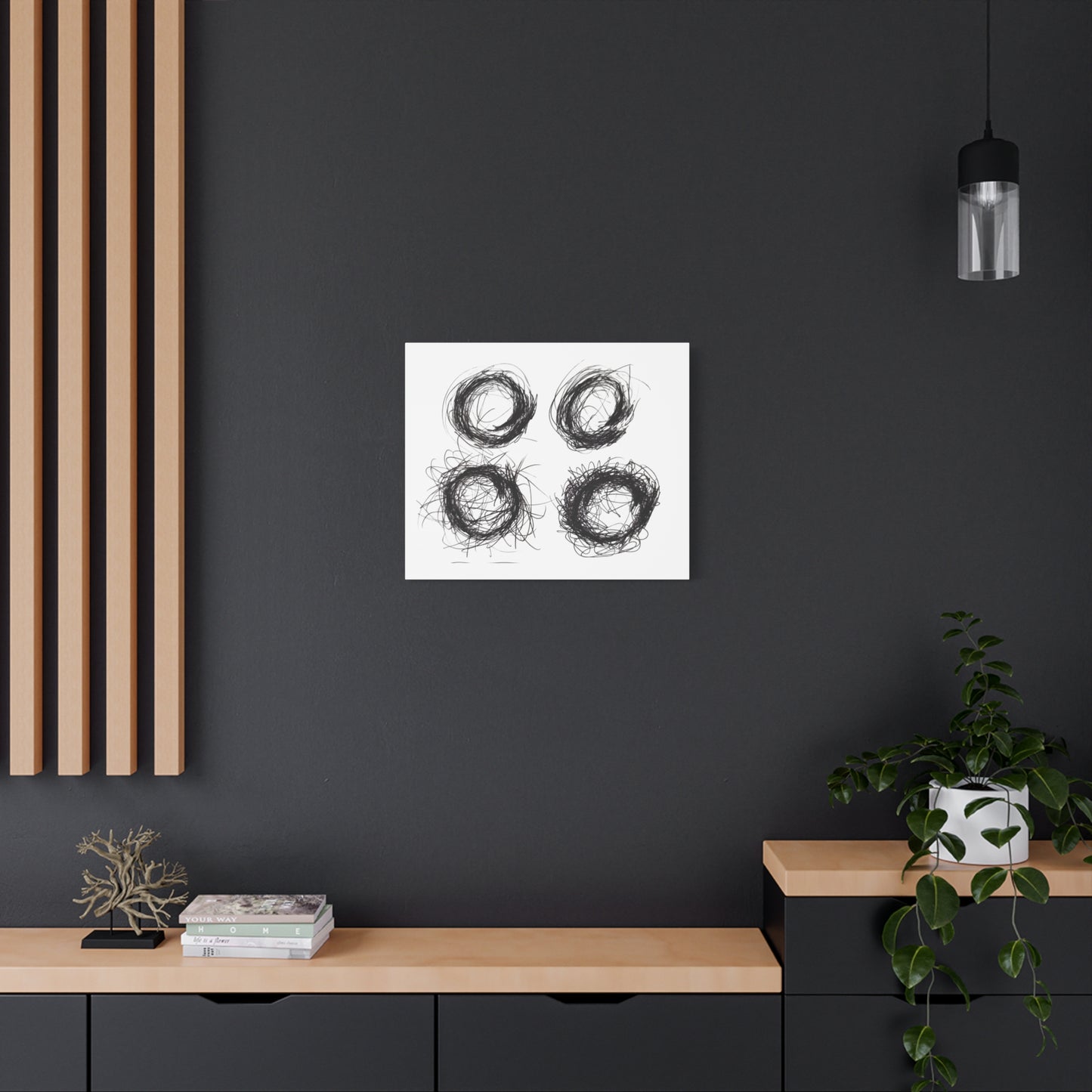 Line Drawing Wall Art, Modern Minimalist Decor, Home Office Artwork, Gift for Art Lovers, Contemporary Wall Hanging by artist Lisa Jennings
