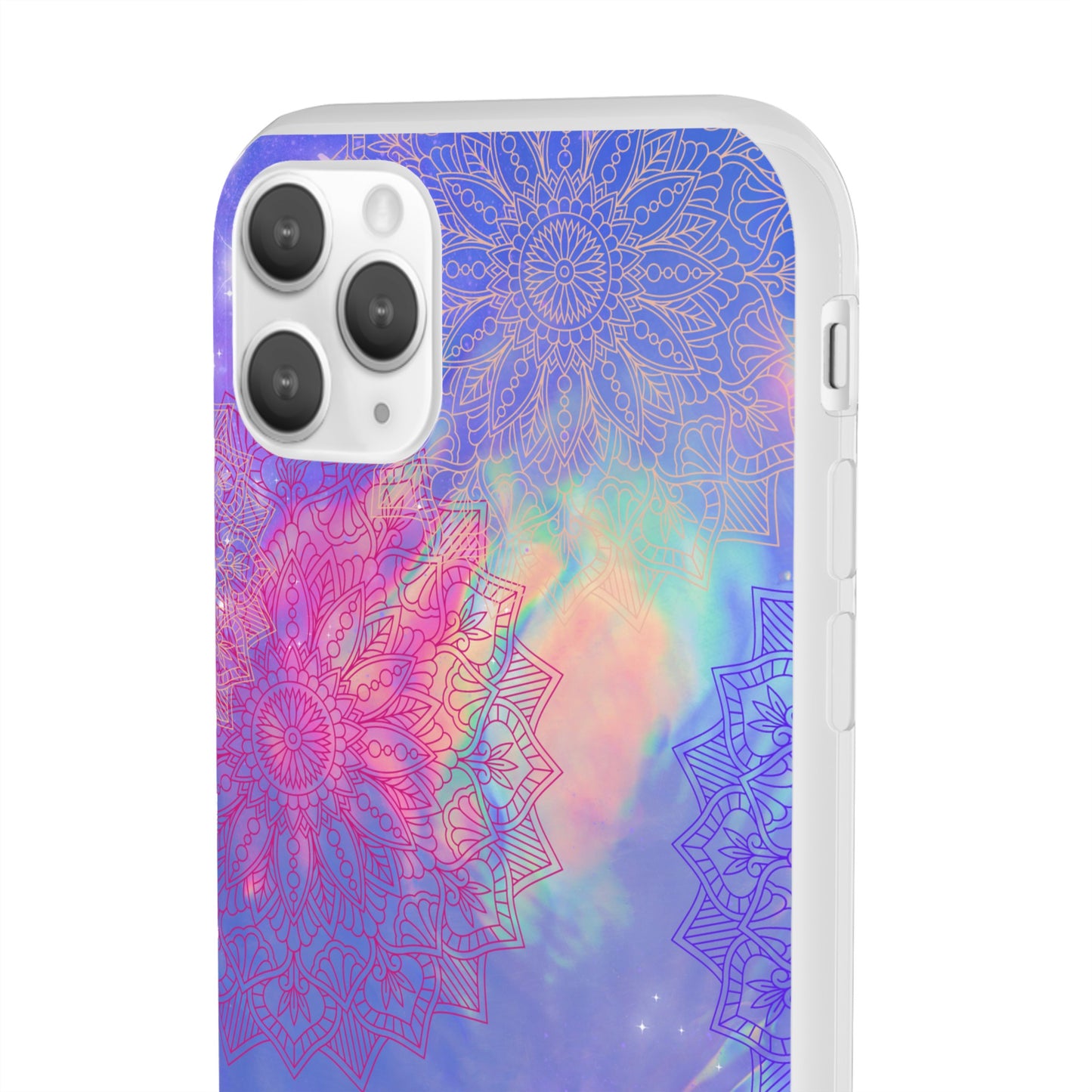 Clear , colorful, Mandala inspired phone Cases