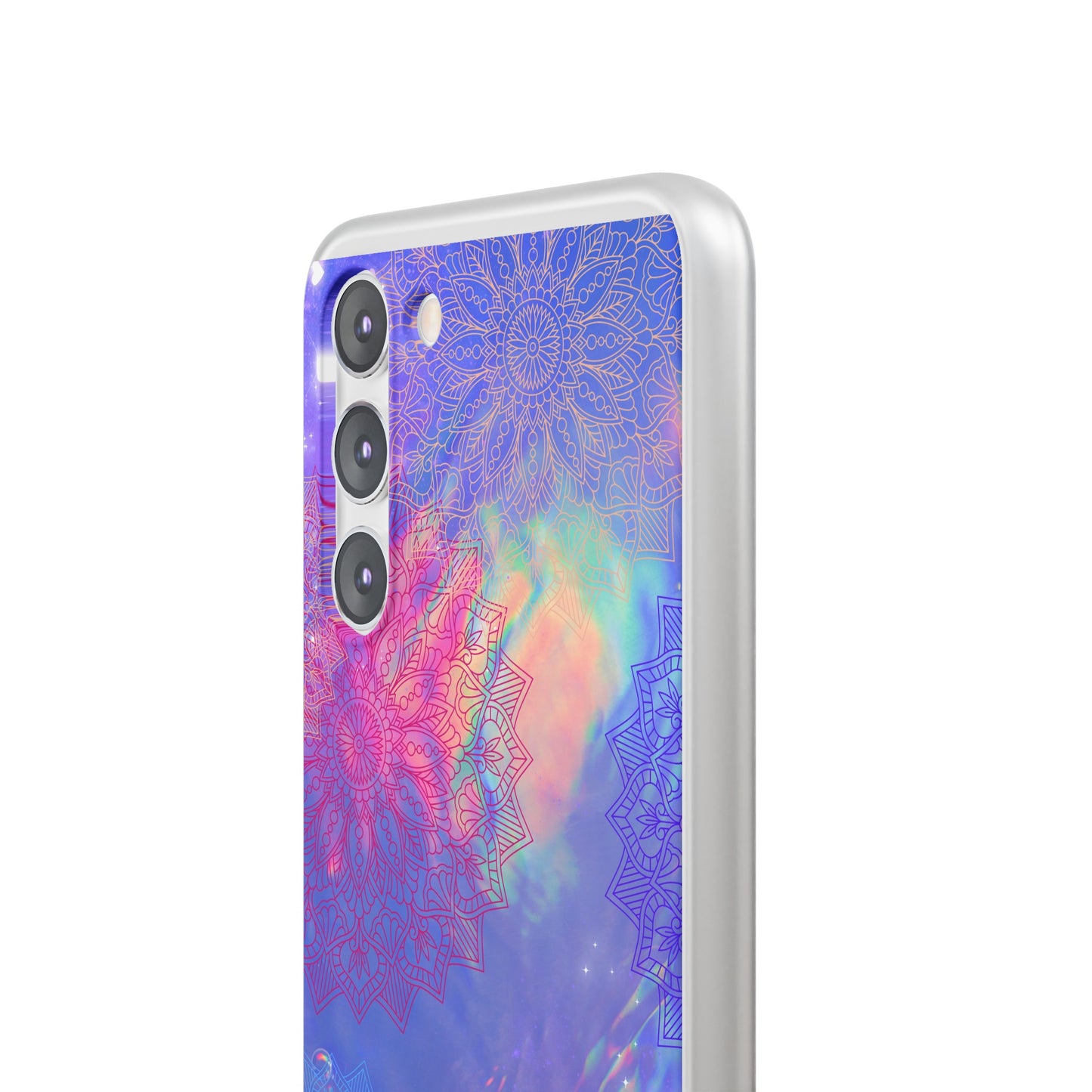 Clear , colorful, Mandala inspired phone Cases