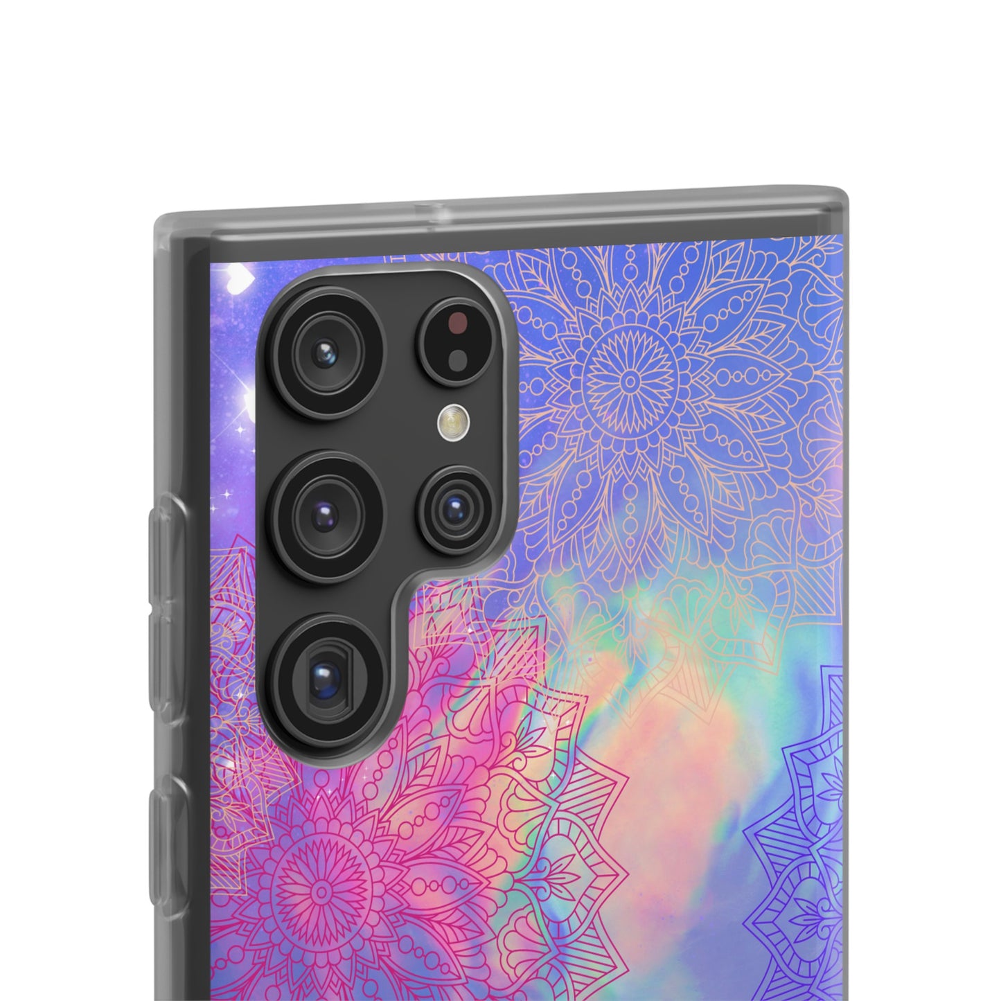 Clear , colorful, Mandala inspired phone Cases