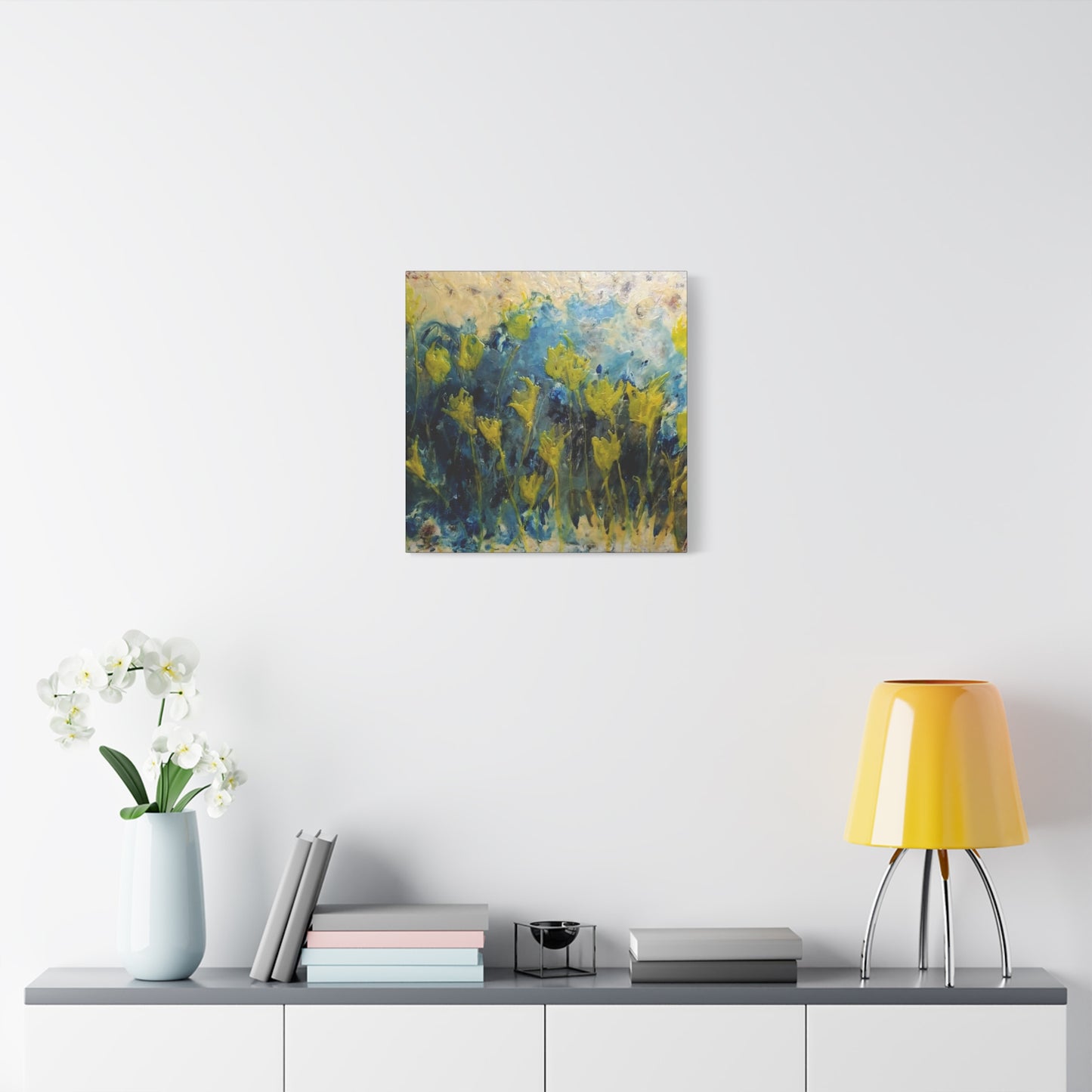 Vibrant Floral Canvas Wall Art - Stretched Matte Print for Home Decor