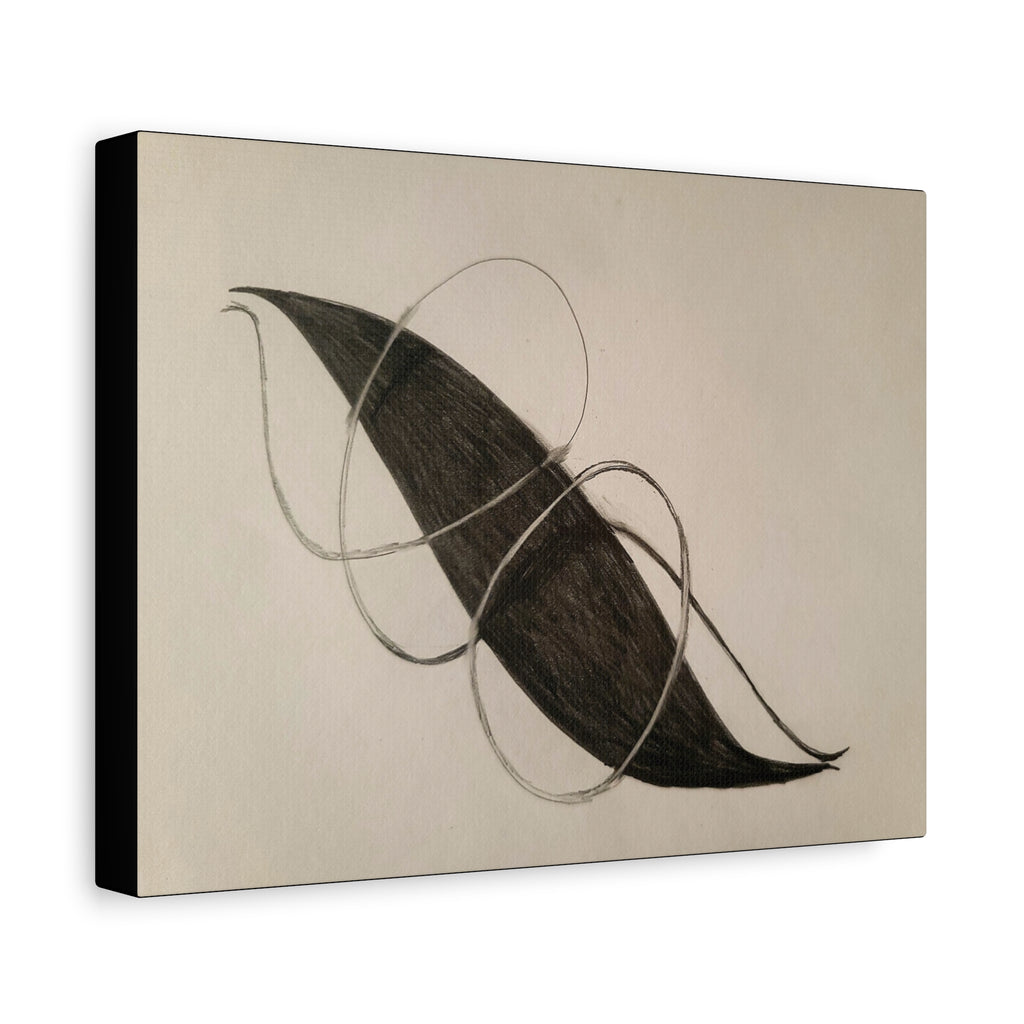 Abstract Leaf Canvas Art - Stretched Matte Decor, 1.25"