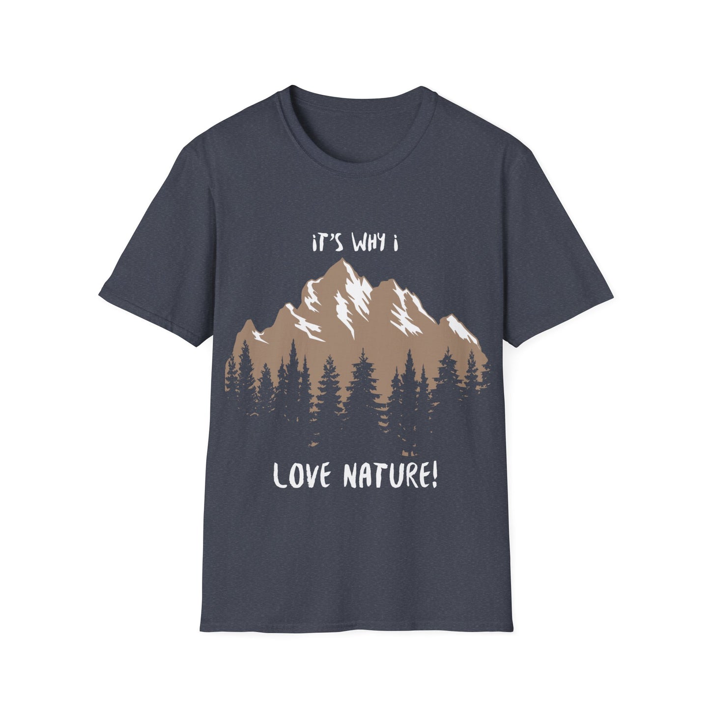 for him, her, daughter, son summer and spring T-Shirt with a mountain design motif